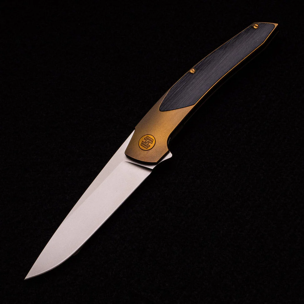 Model T – RWL-34 Blade – Bronze TI W- Bronze – Black Micarta Inlay
