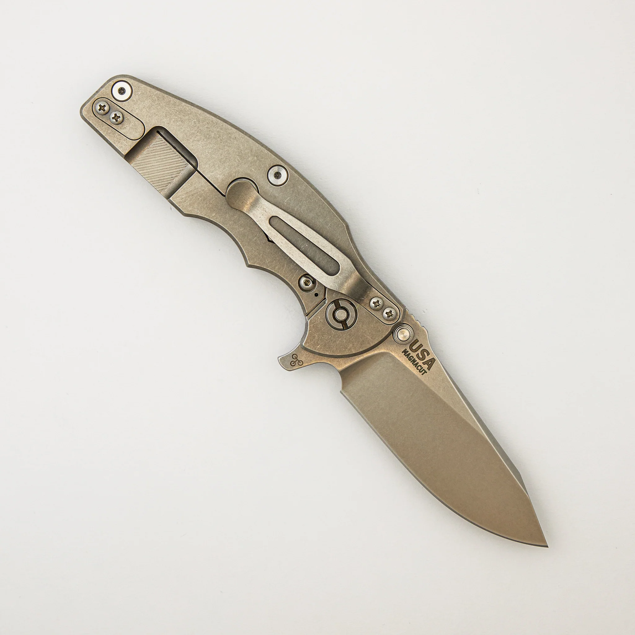 Jurassic - MagnaCut Slicer - Hollow Grind - Tri-Way - Stonewash - Black G10 - Image 2