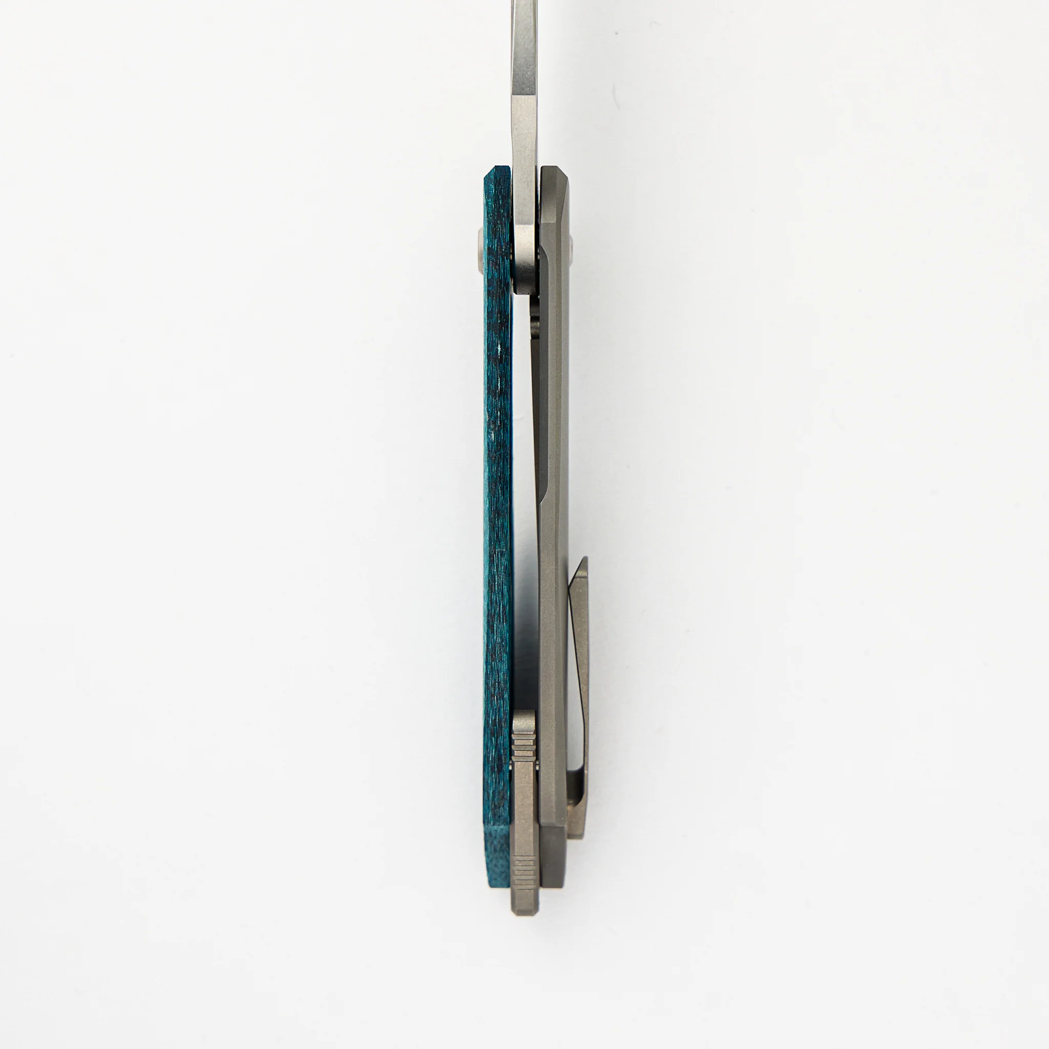 Mini Arius - Aqua Blue Twill Carbon Fiber Handle - M390 - Image 7