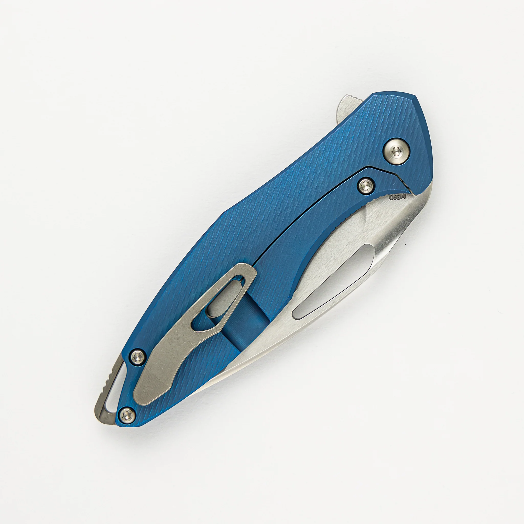 Mini Arius - Blue Corda Titanium Handle - M390 Blade - Image 4
