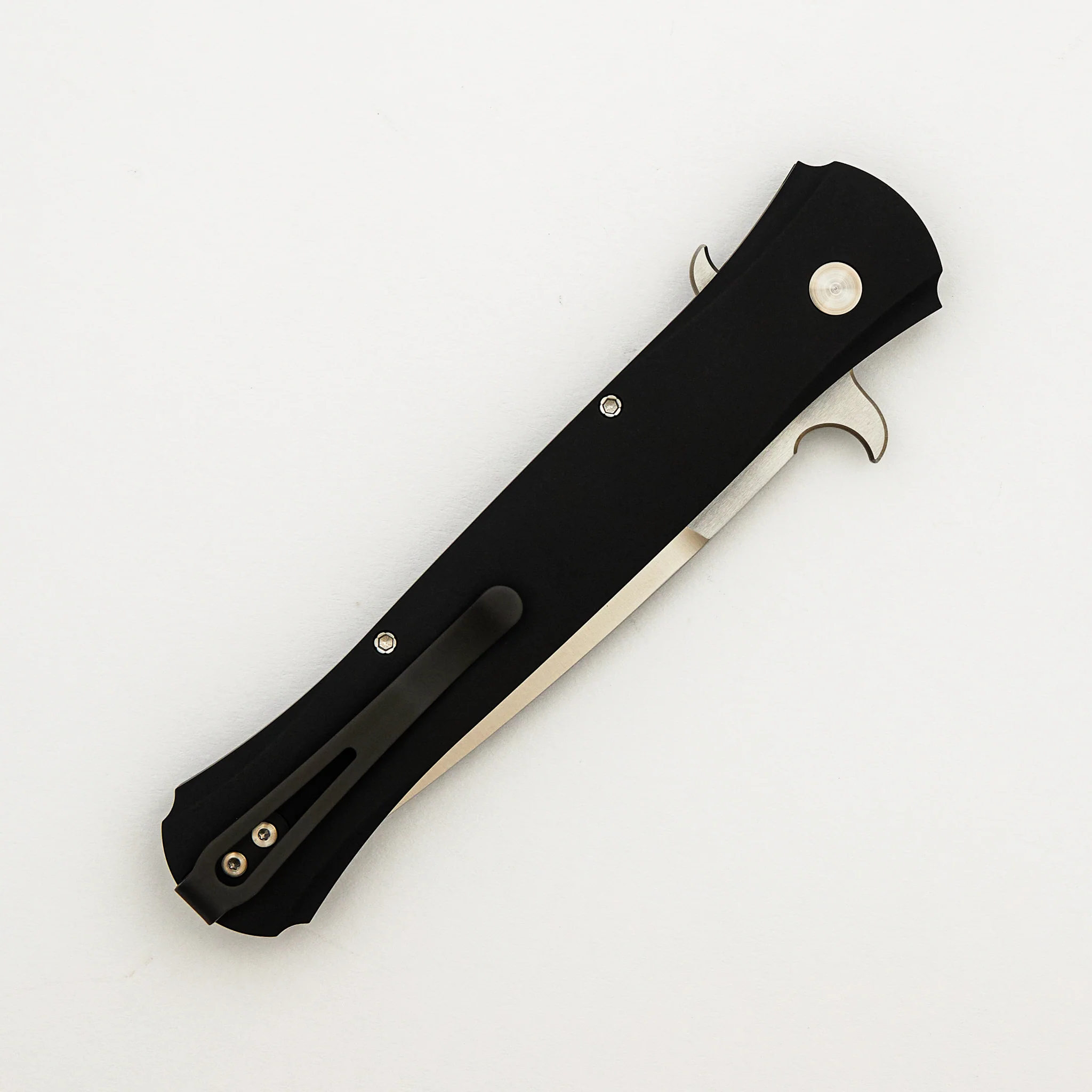 Large Don - 1921-MOP - Black Aluminum Handle - Satin Blade - Image 4