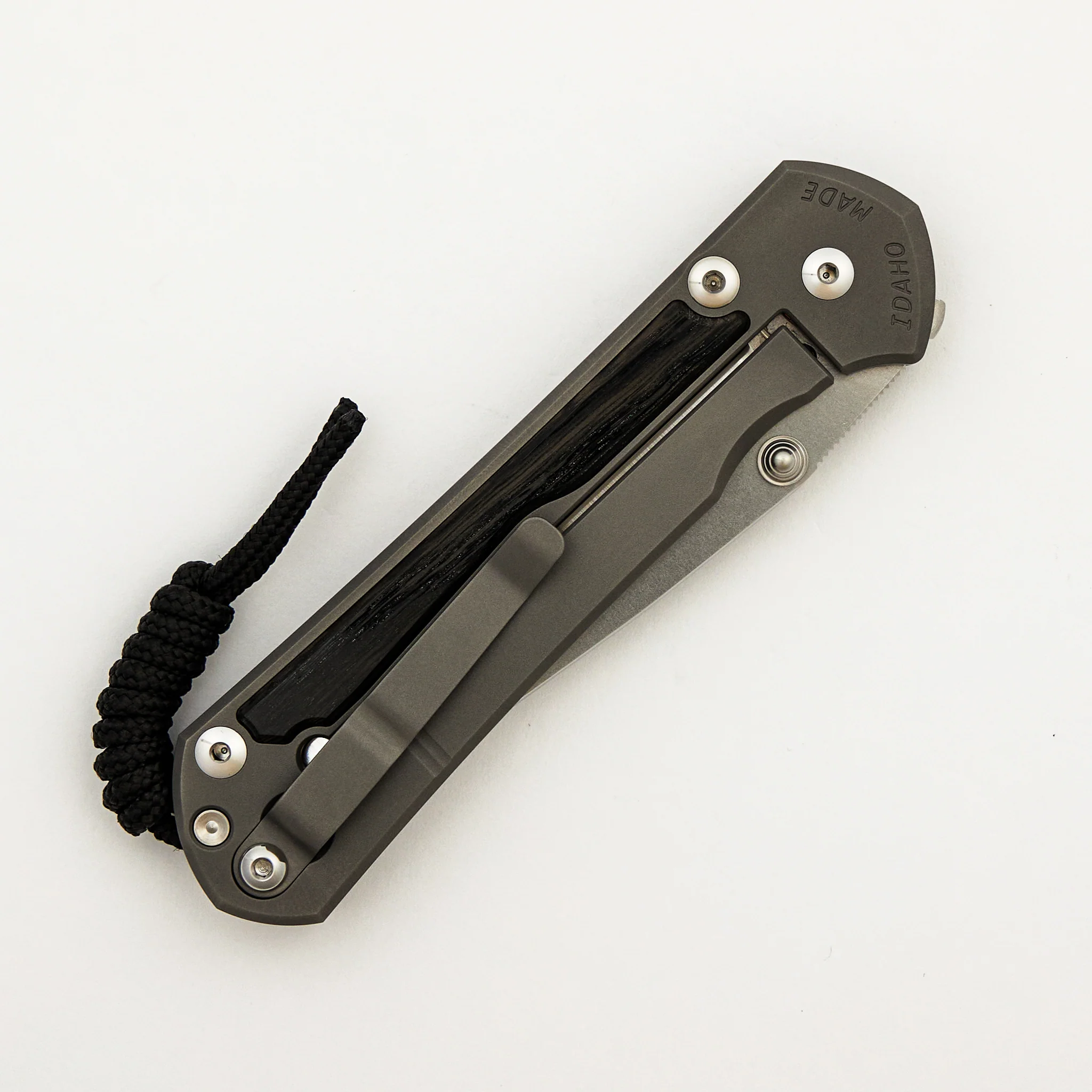 Large Sebenza 31 - Bog Oak Inlay - Drop Point Polished CPM MagnaCut Blade - Silver Double Thumb Lugs - Image 11