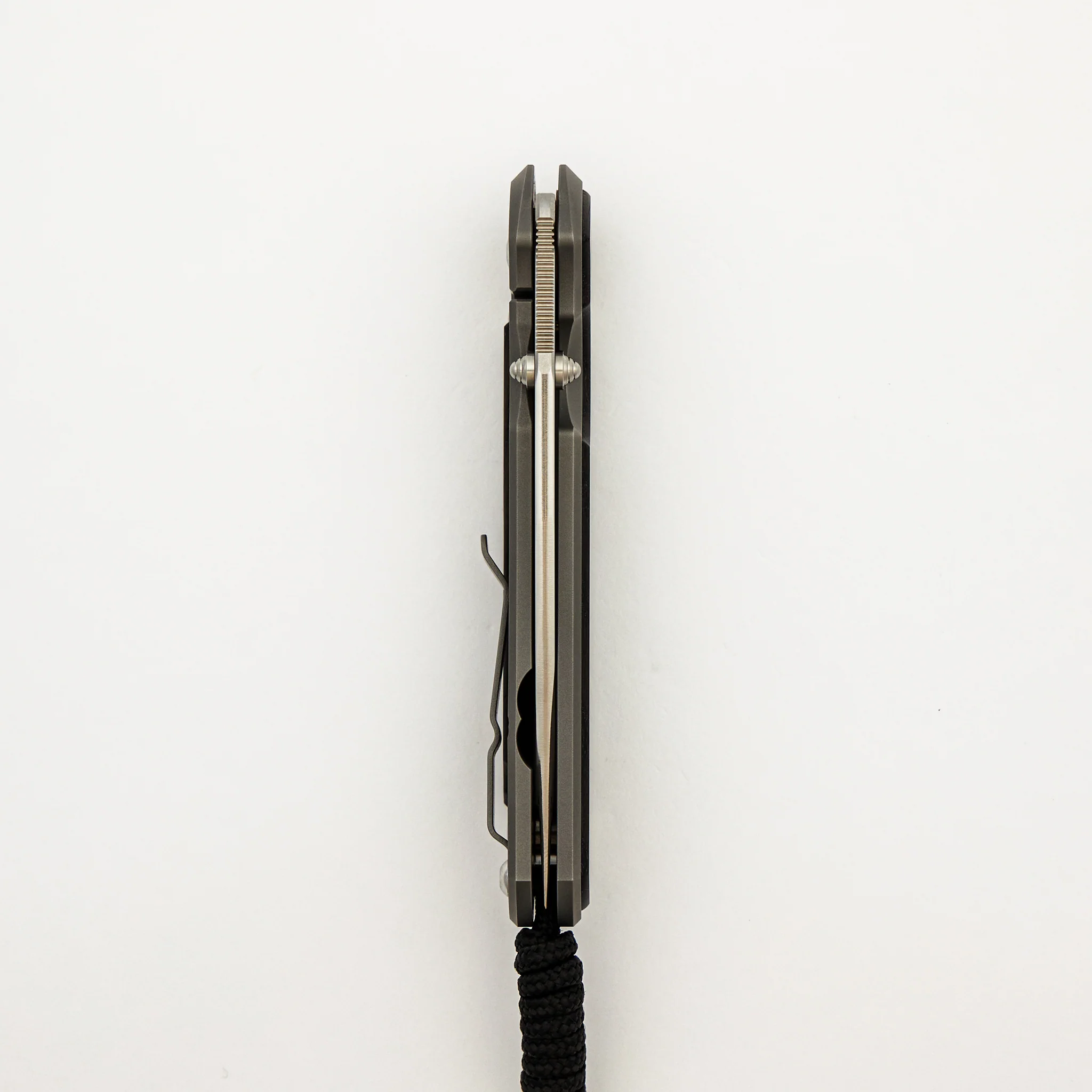 Large Sebenza 31 - Bog Oak Inlay - Drop Point Polished CPM MagnaCut Blade - Silver Double Thumb Lugs - Image 19