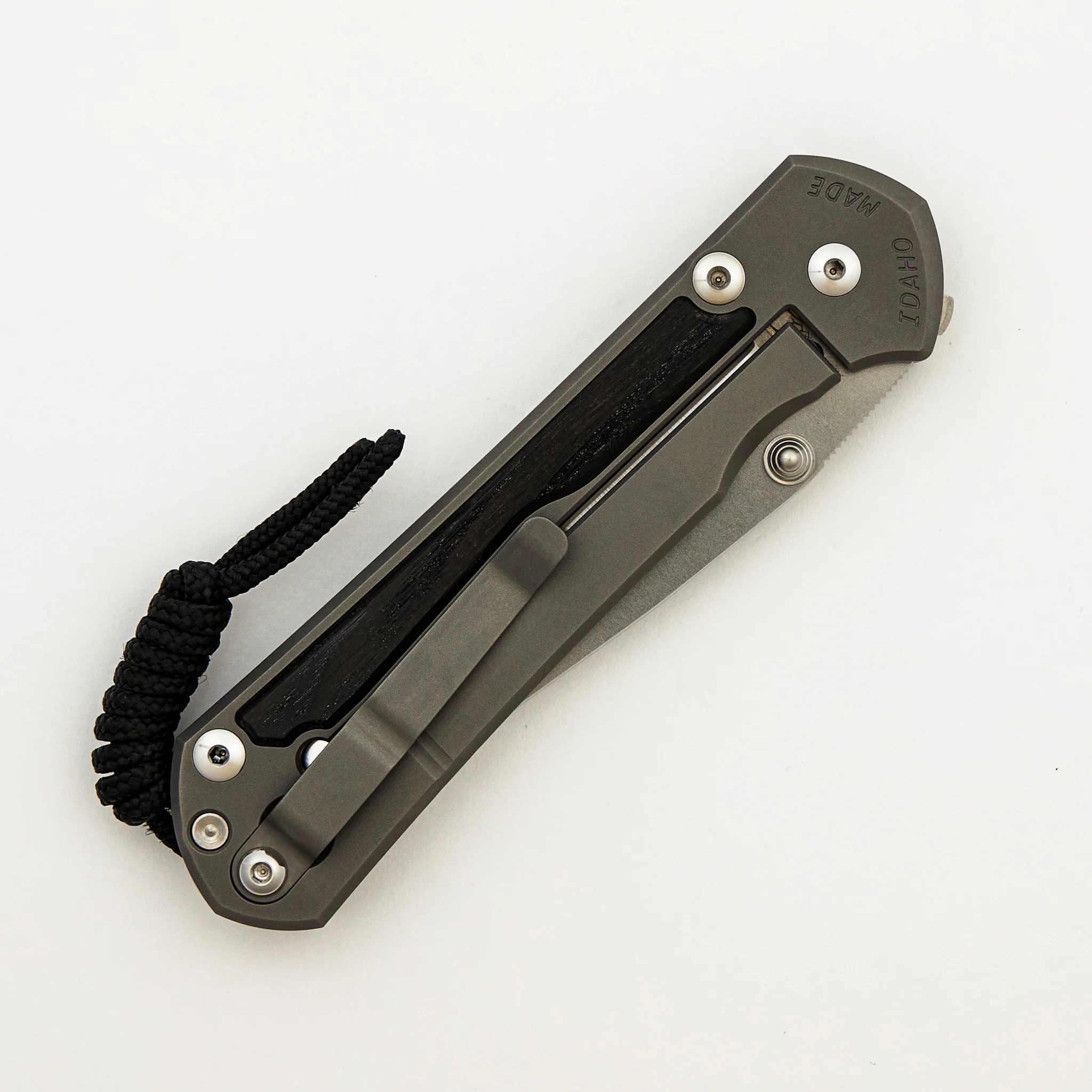 Large Sebenza 31 - Bog Oak Inlay - Drop Point Polished CPM MagnaCut Blade - Silver Double Thumb Lugs - Image 4