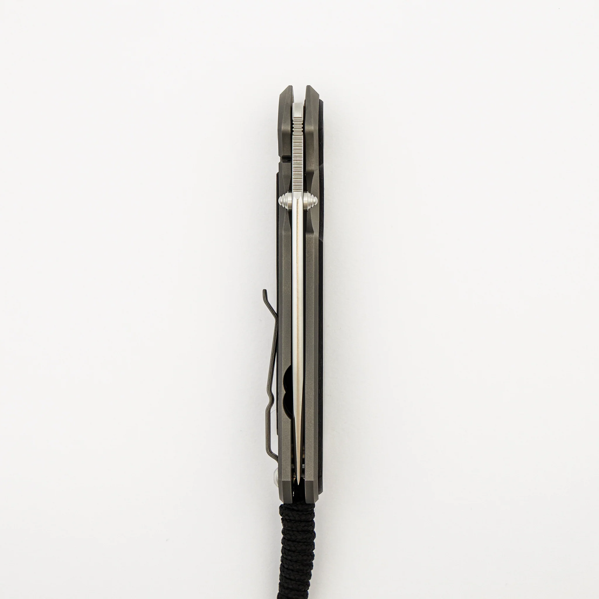Large Sebenza 31 - Bog Oak Inlay - Tanto CPM MagnaCut Blade - Silver Double Thumb Lugs - Image 19
