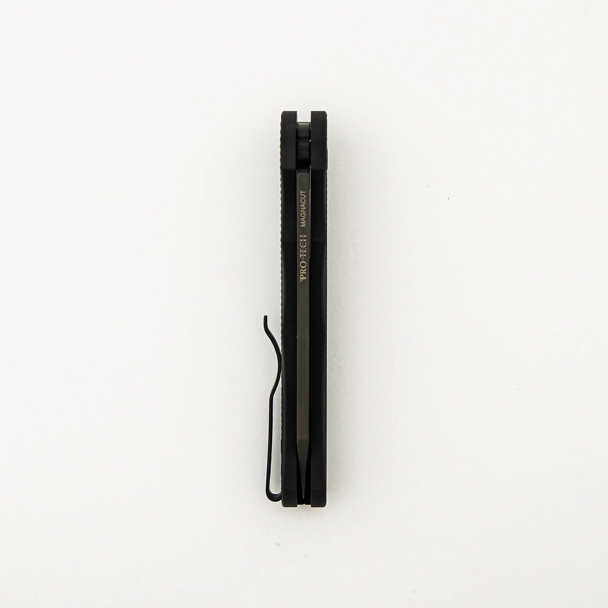 Malibu Flipper - Black Textured Aluminum Handle - DLC Black Reverse Tanto MagnaCut Blade - Image 5