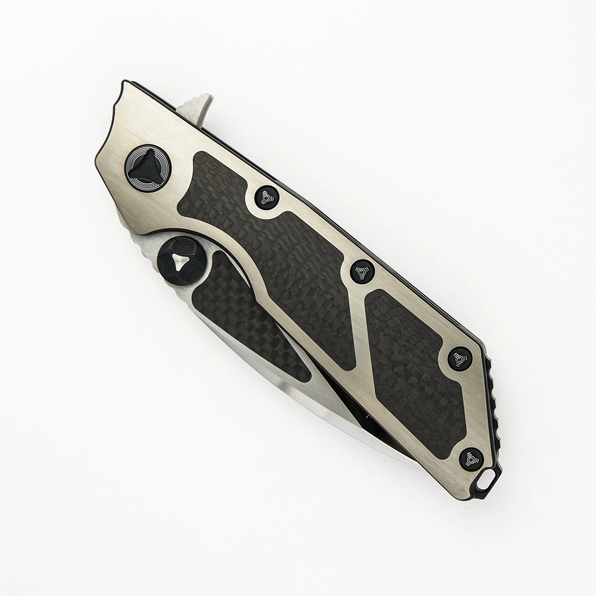 Marfione Custom Knives D.O.C. Manual - Hand Ground High Polish - 30K Layered CF Inlays S/N 011 - Image 3