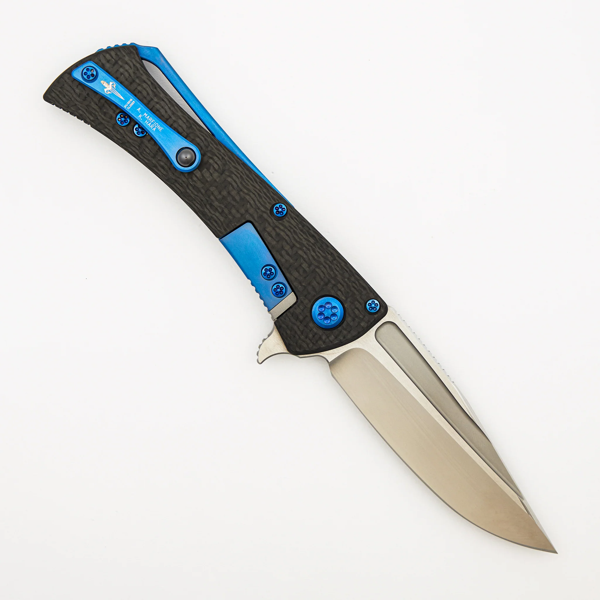 Marfione Custom Knives / Koji Hara Collaboration Closer - Hand Rubbed Satin Elmax - Image 2
