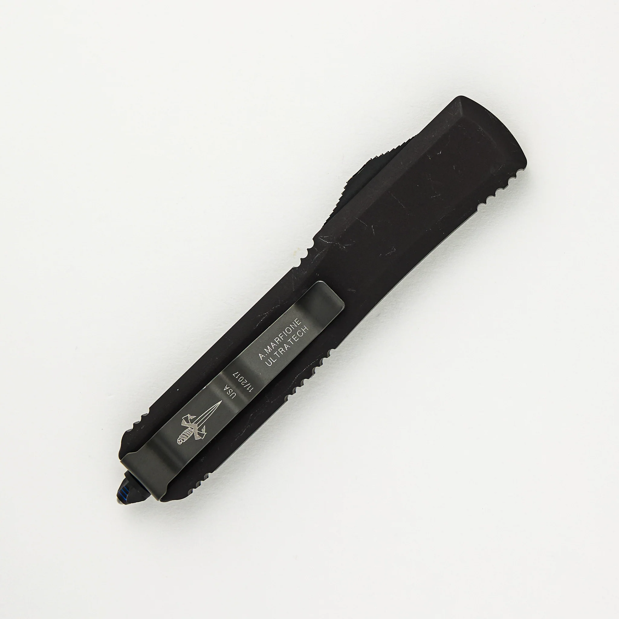 Marfione Custom Knives Ultratech S/E - Carbon Fiber/Aluminum Handle - Image 4