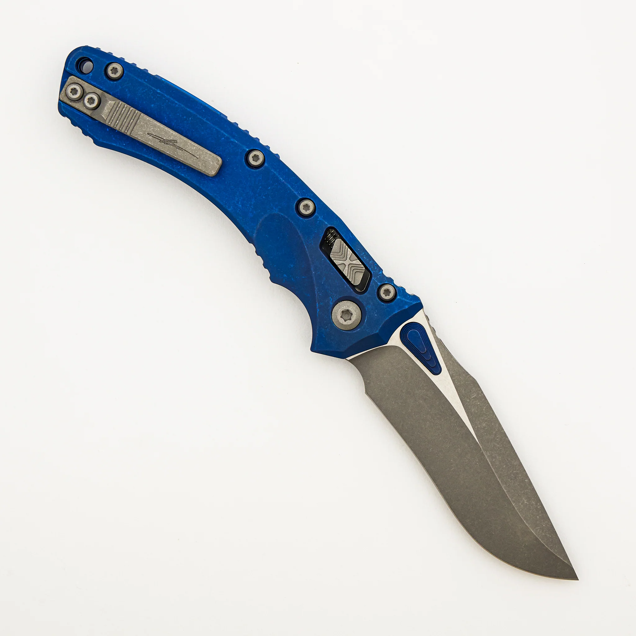 "Marfione Select" Amphibian - RAM-LOK Apocalyptic Finish Antique Blue Anodized Slab Side Titanium W/ Blue Accent 137RL-10APMS2 - Image 2