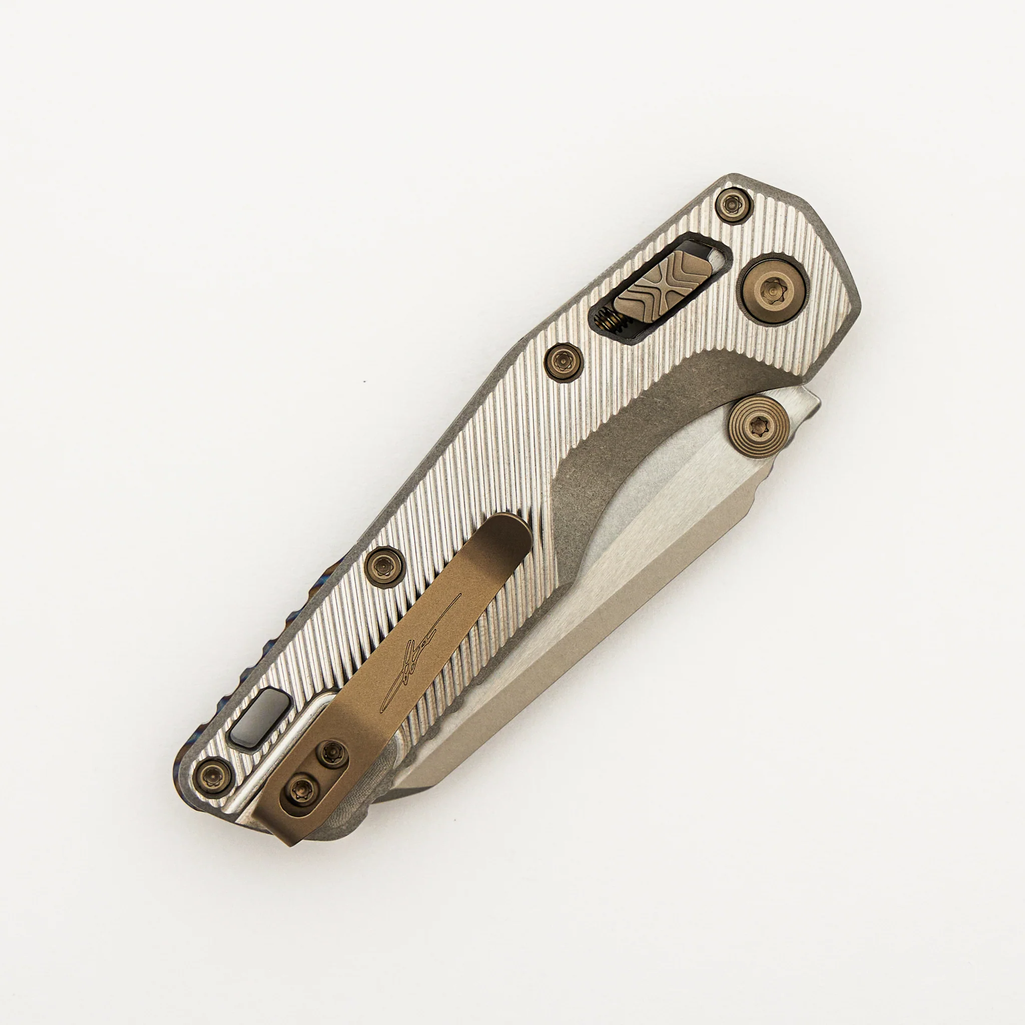 "Marfione Select" MSI Mini RAM-LOK Stonewash Finish Fluted Titanium w/ Flamed Titanium Accent 210M-10FLMS5 - Image 4