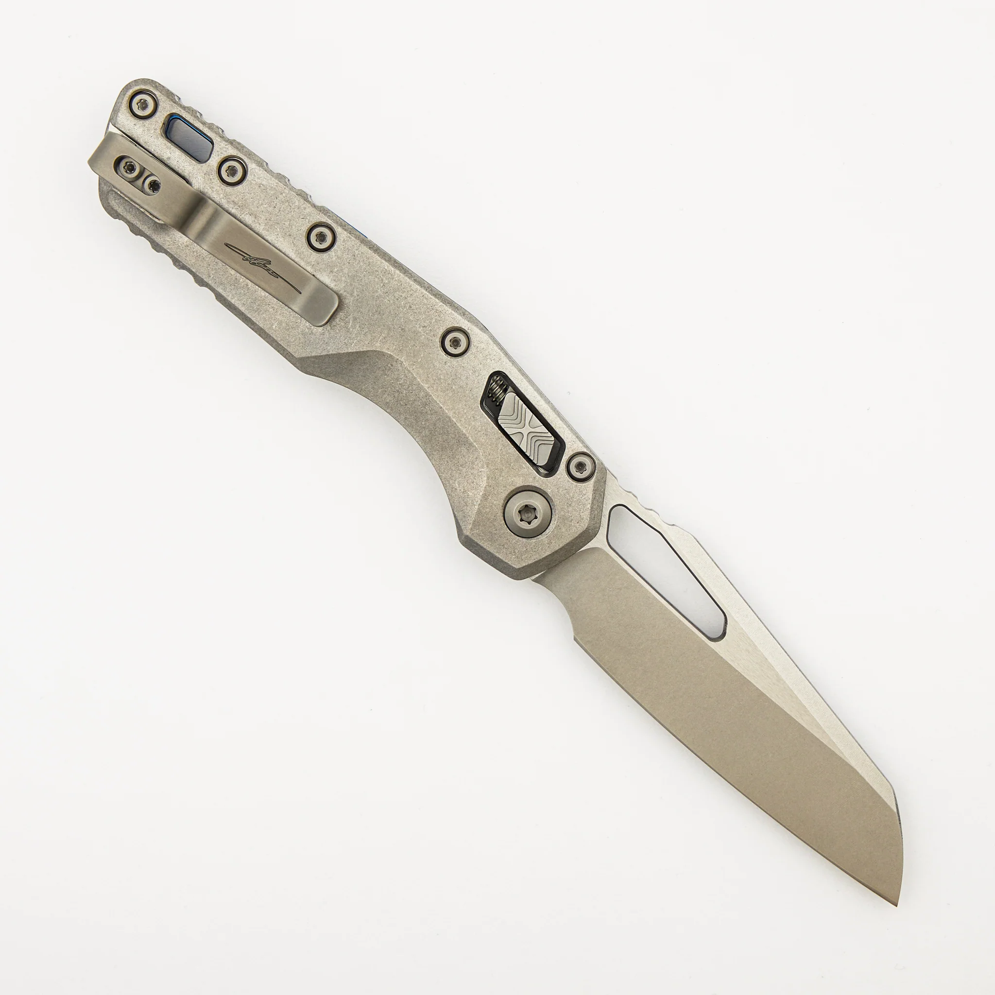 "Marfione Select" MSI - RAM-LOK - Stonewash Finish Slab Side Titanium W/ Blue Titanium Accent 210-10MS2 - Image 2
