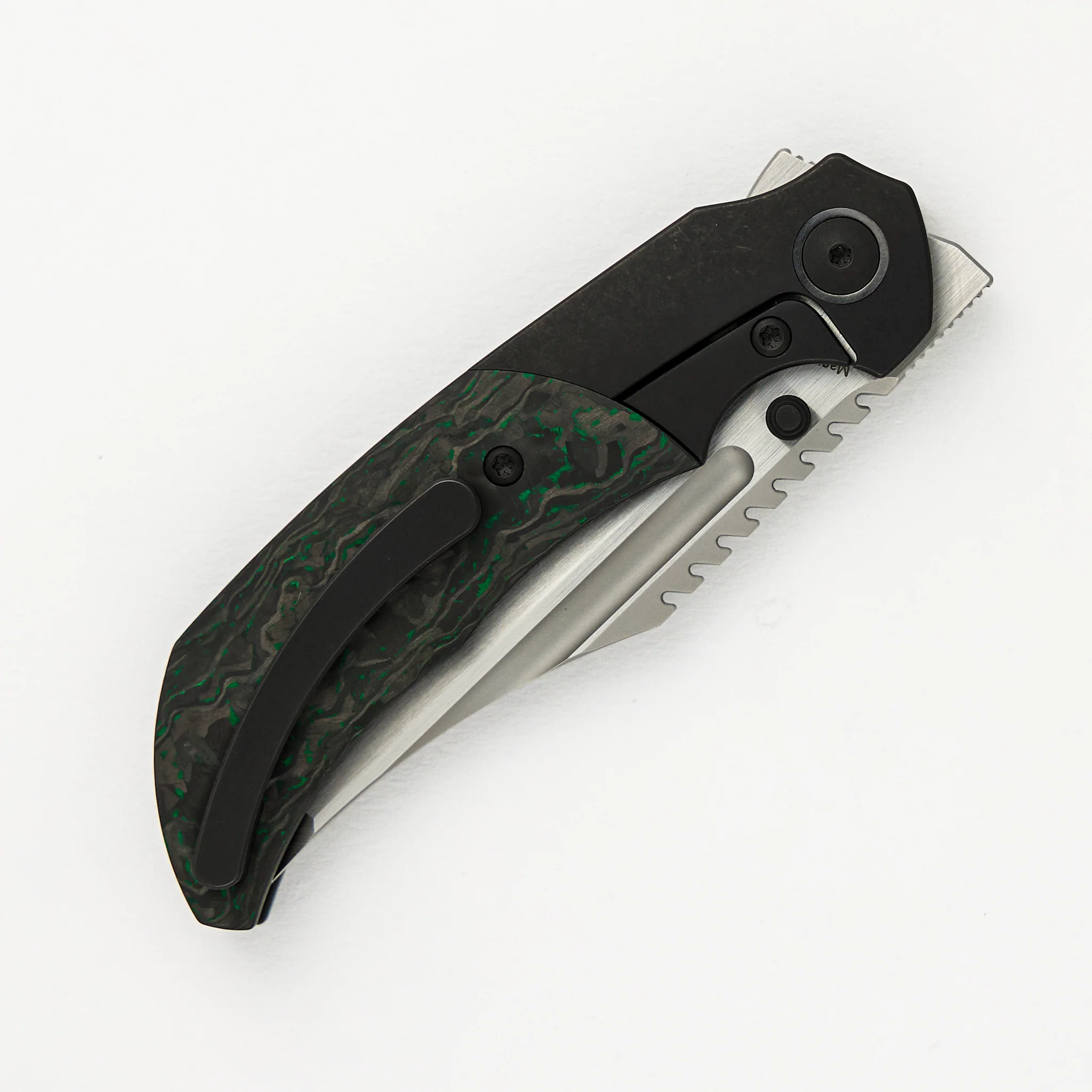 Mini Ultimatum - Hand Rub MagnaCut Blade Grind No. 2 - Green TechnoCarbo/Black PVD Titanium - Image 4