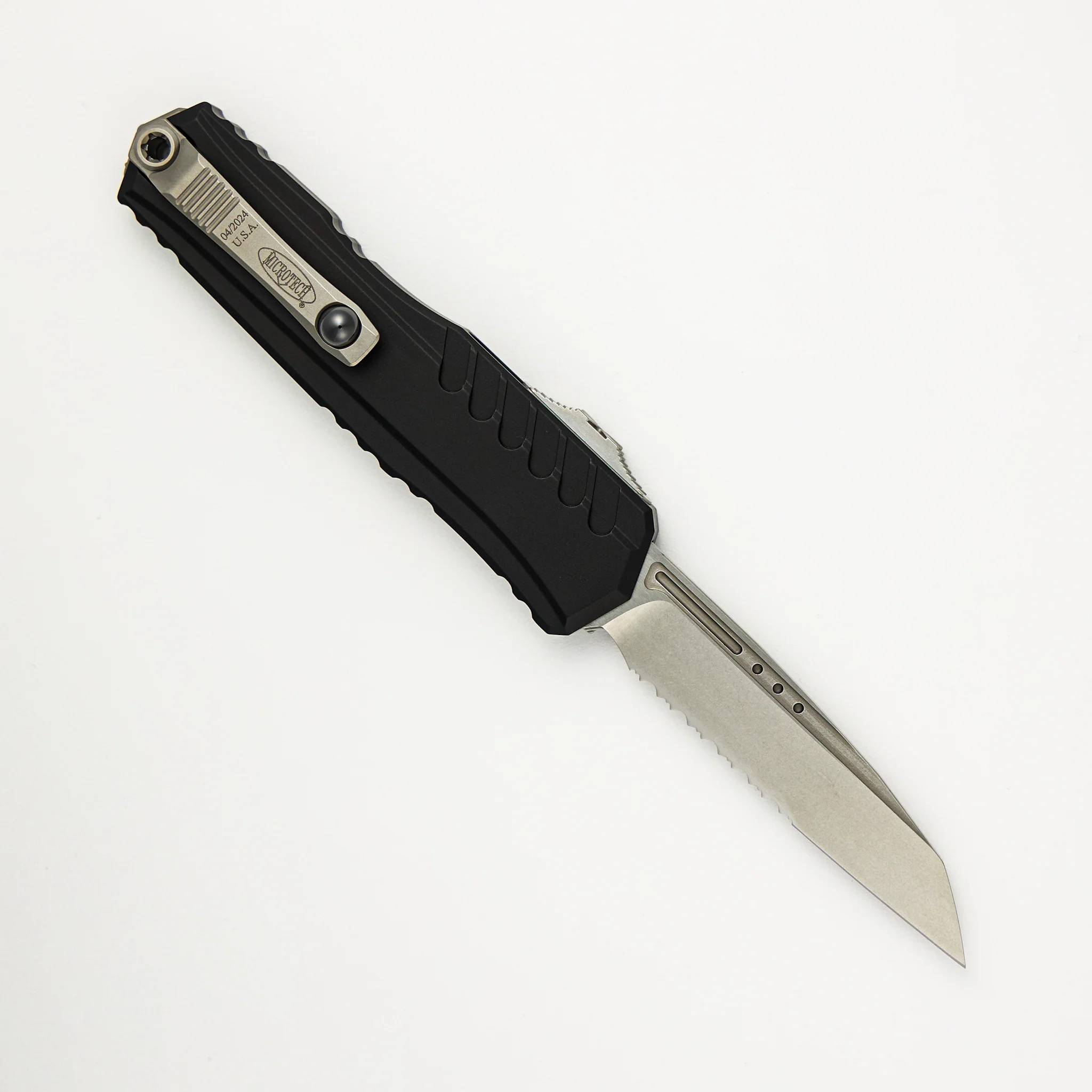 Cypher II S/E Wharncliffe Stonewash Partial Serrated Standard 1241-11 - Image 2