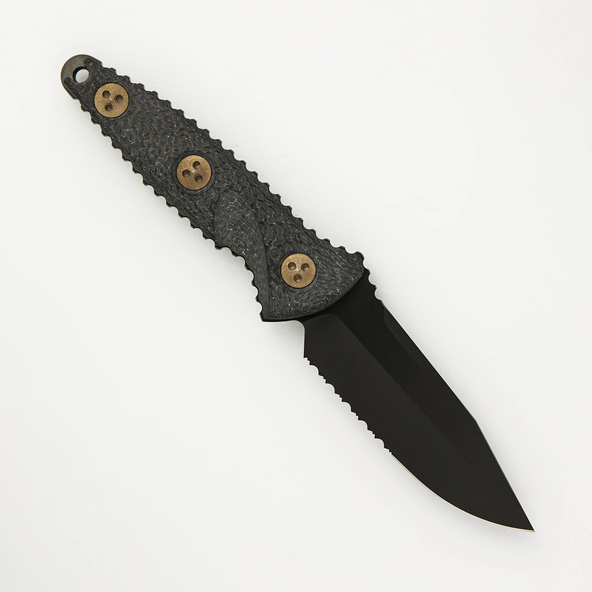 Socom Alpha Mini S/E Signature Series Carbon Fiber Handle DLC Partial Serrated 113M-2 DLCCFS - Image 2