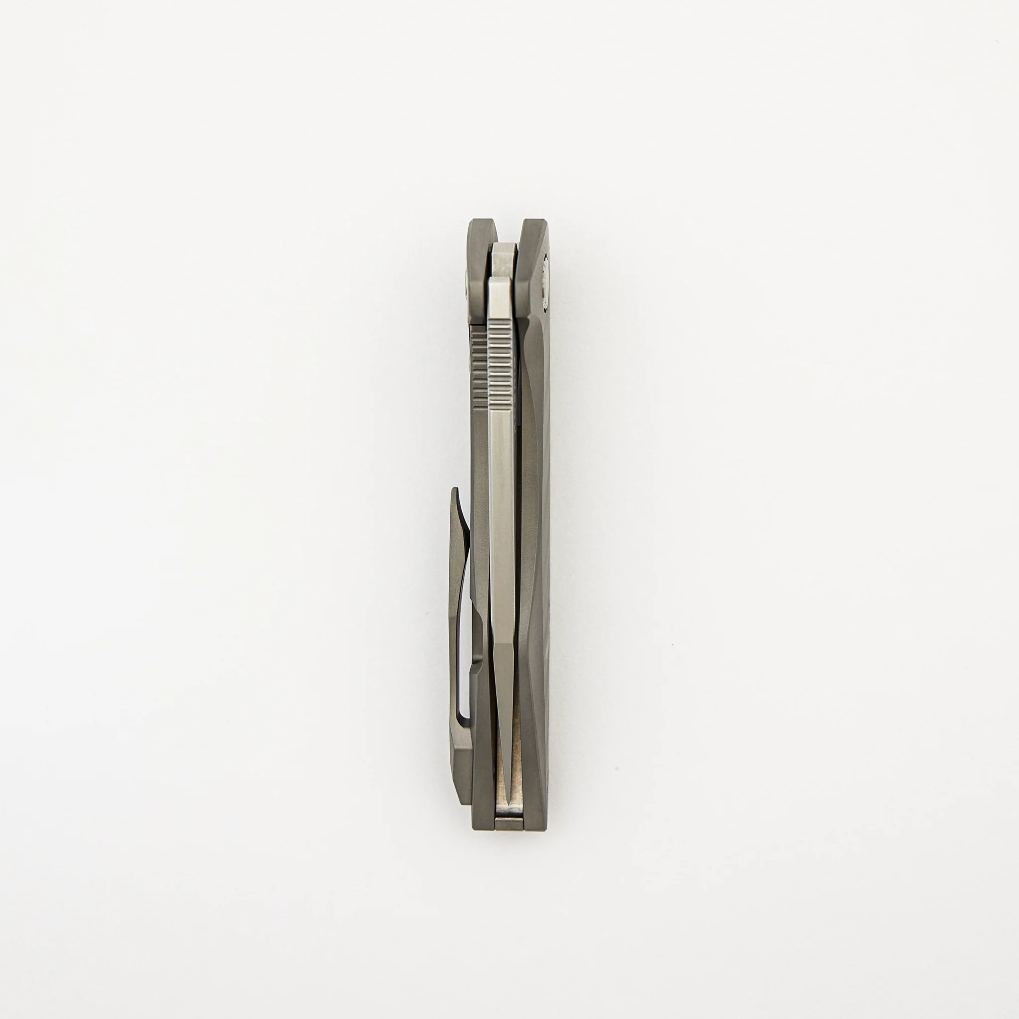 Mini Goblin - Sea Pattern Titanium Handle - Brightwashed W/ Polished Flats M390 Blade - Image 5