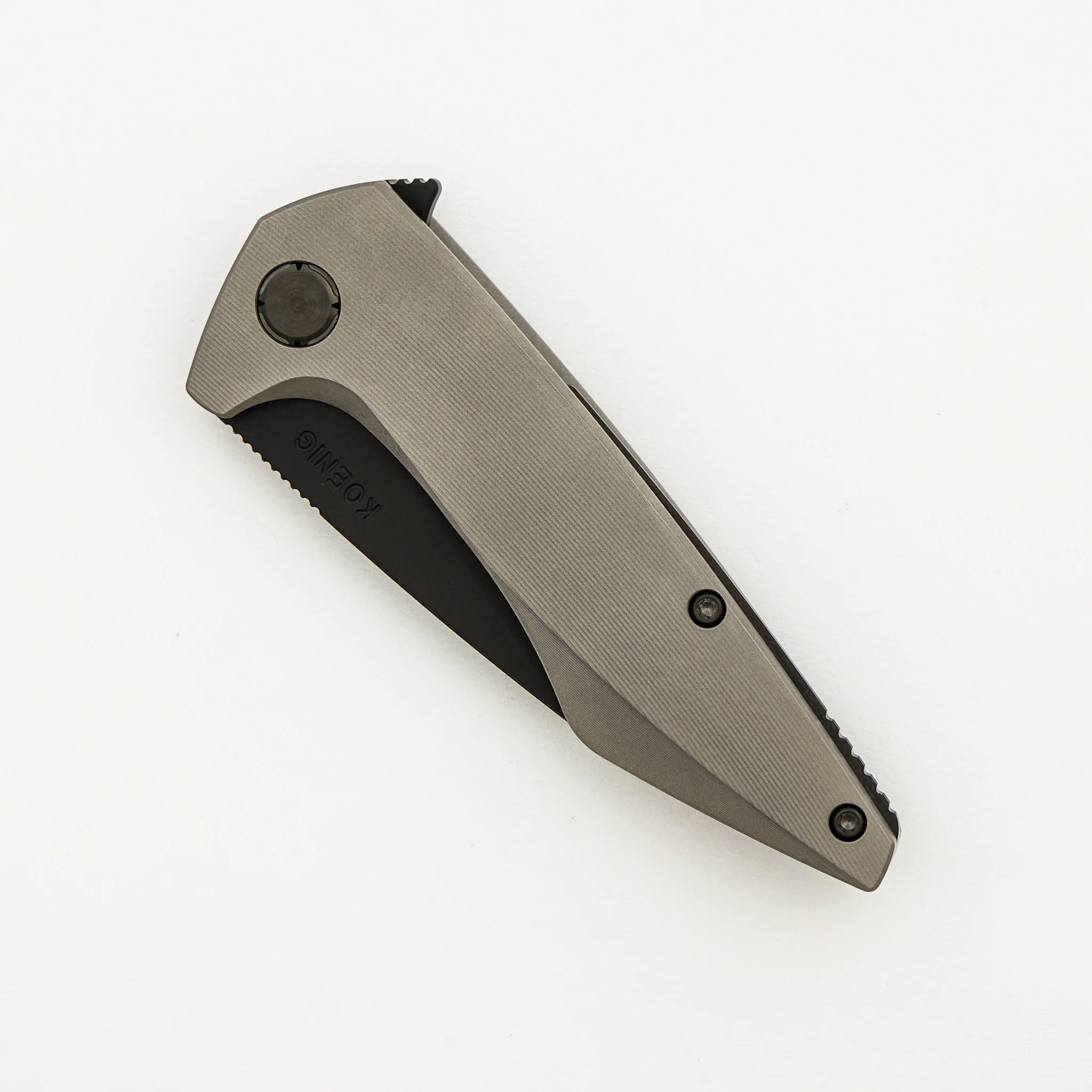 Mini Goblin - Smooth Titanium Handle - DLC Hardware - Matte DLC M390 Blade - Image 3