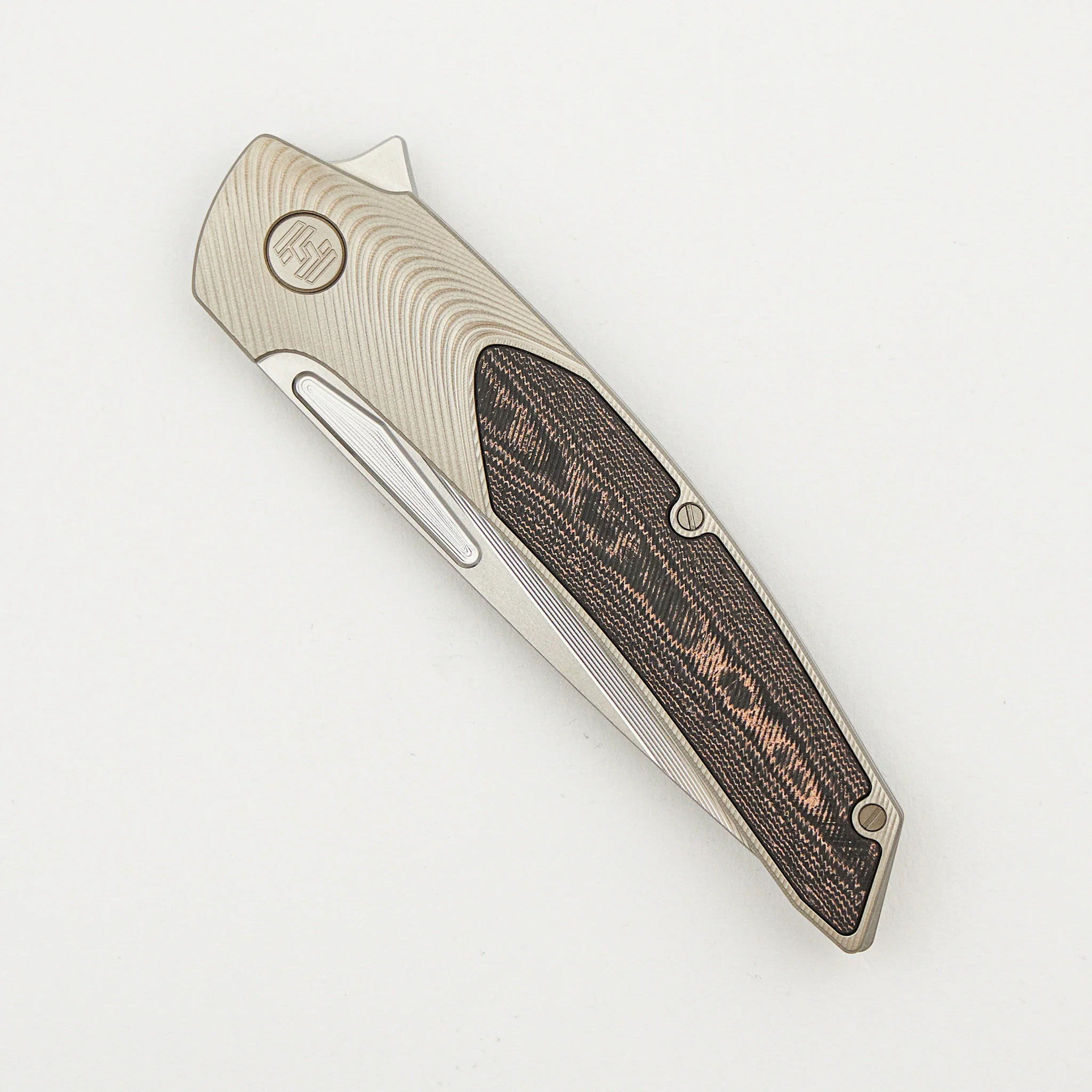 Model T Gen. 2 - Titanium Handle W/ CarboTi Inlay - RWL-34 Blade - Image 3