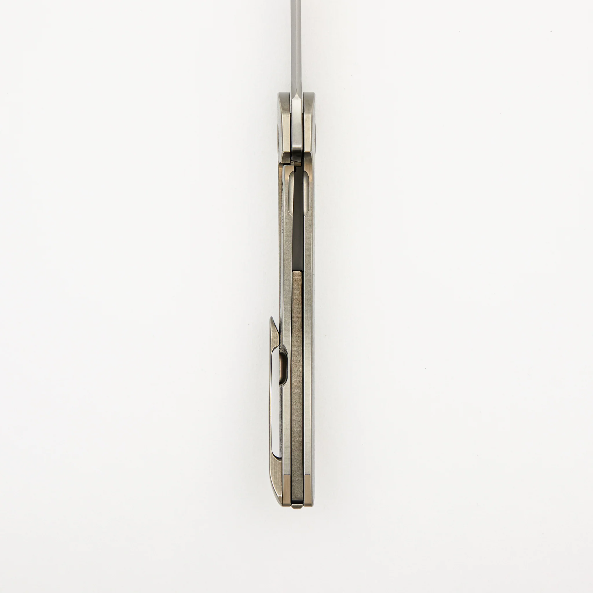 Model T Gen. 2 - Titanium Handle W/ Honeycomb Milling - RWL-34 Blade - Silver Accents - Image 6