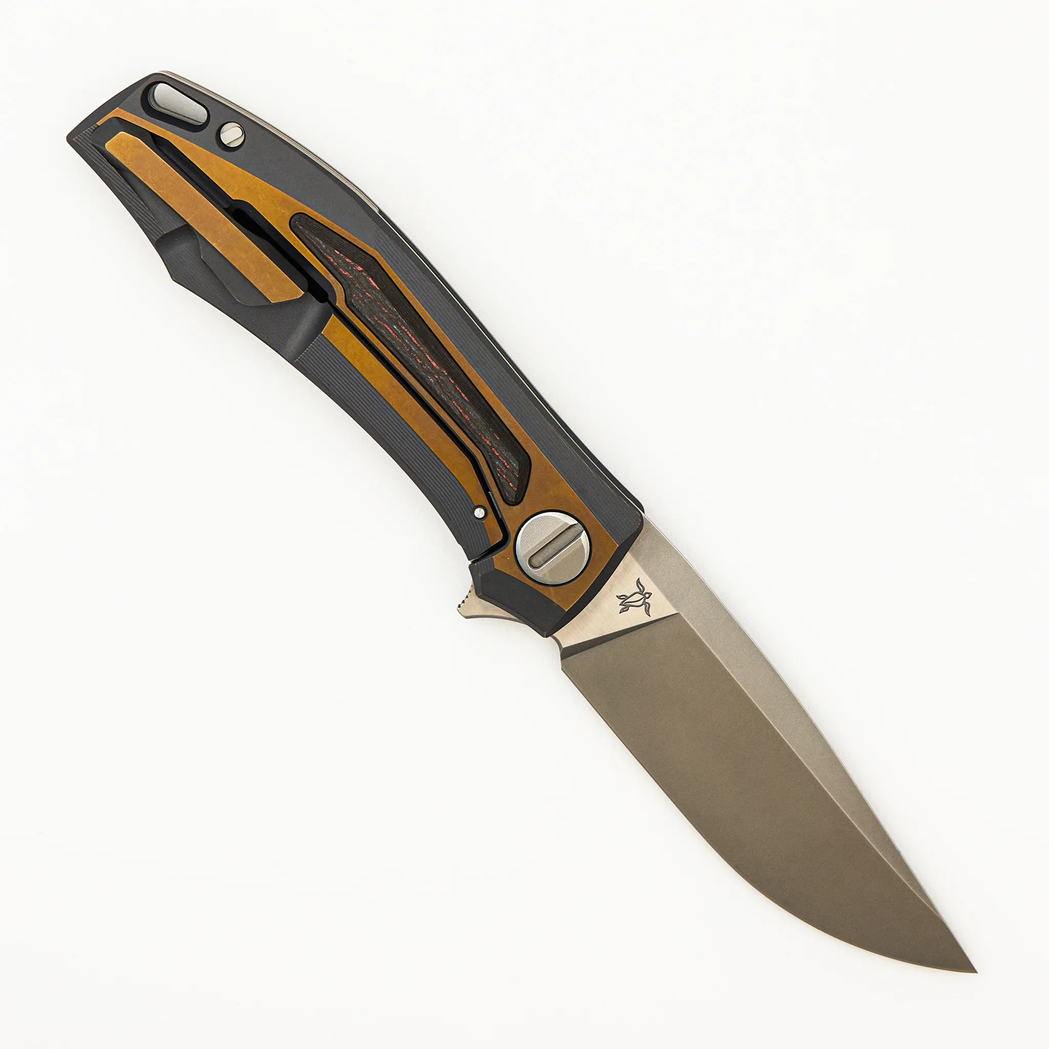 Molten KMP (RKMP) - S90V Blade - Titanium/Lava & Ash CarboTi Handle - SRRBS (Charles Marlowe Design) - Completed - Image 2