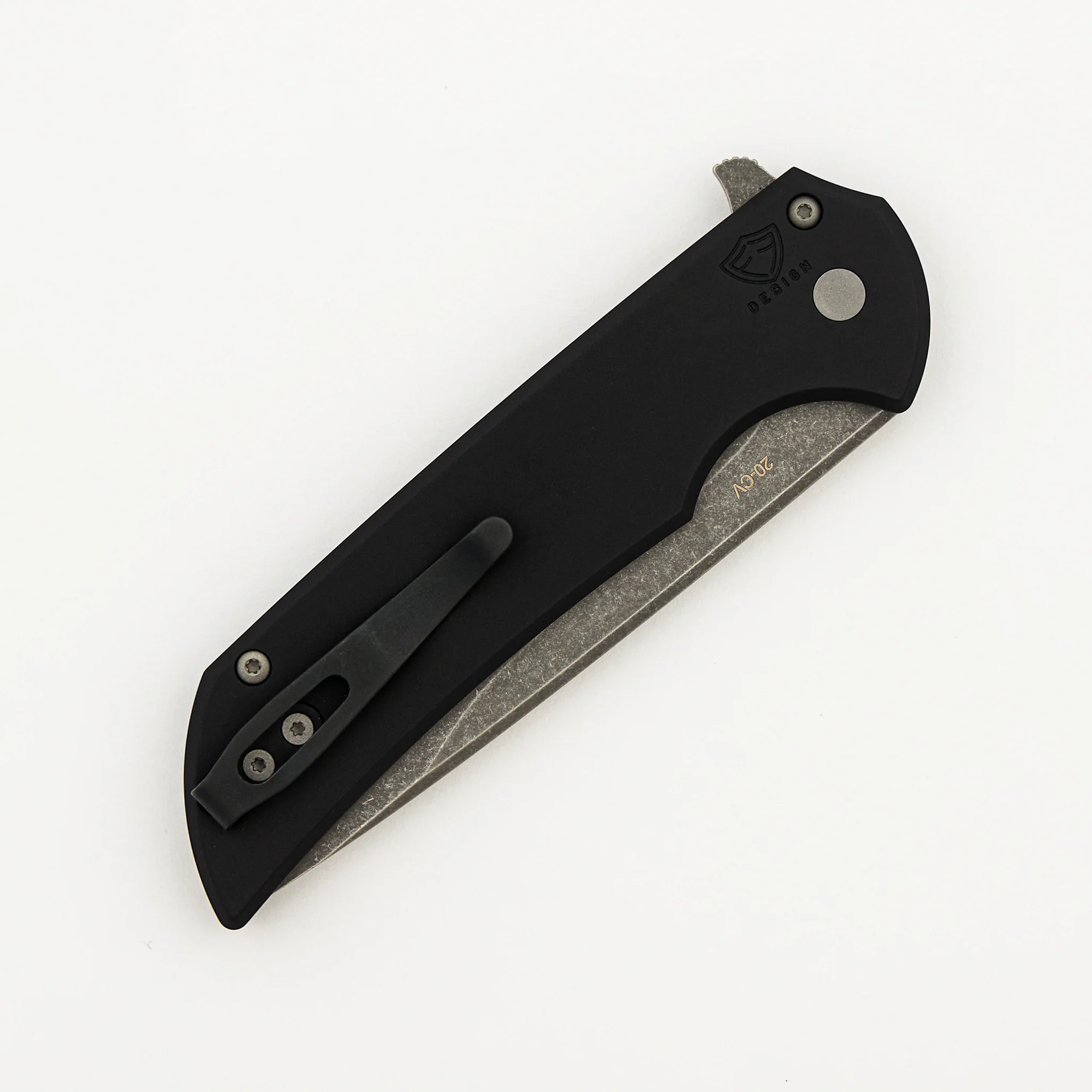 Mordax - MX101-AW 20CV - Black Aluminum Handle - Acid Wash CPM-20CV Blade - Image 4