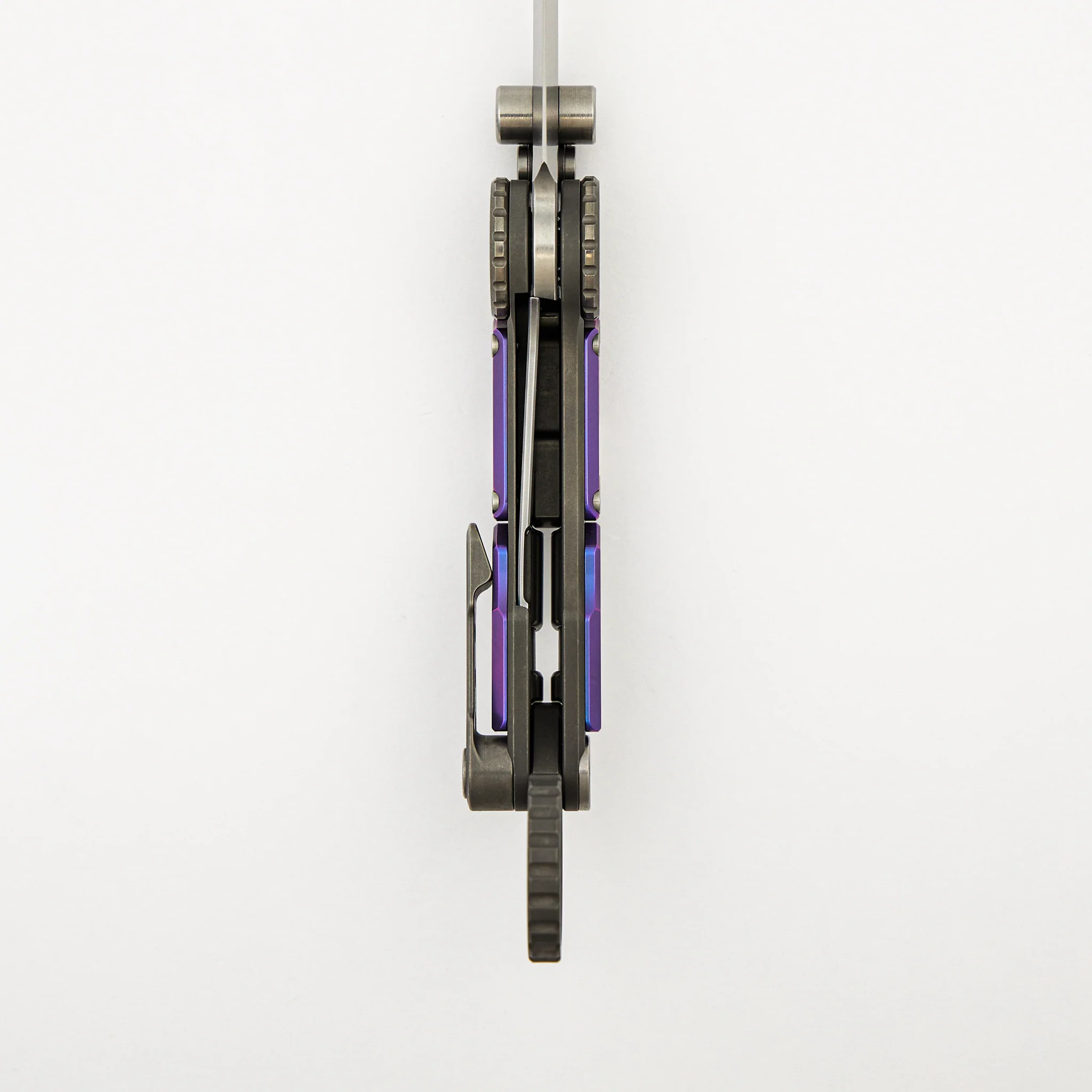 MT-11 Shuukaku - Stonewash/Purple Anodized Titanium Handle - M390 Blade - Image 6