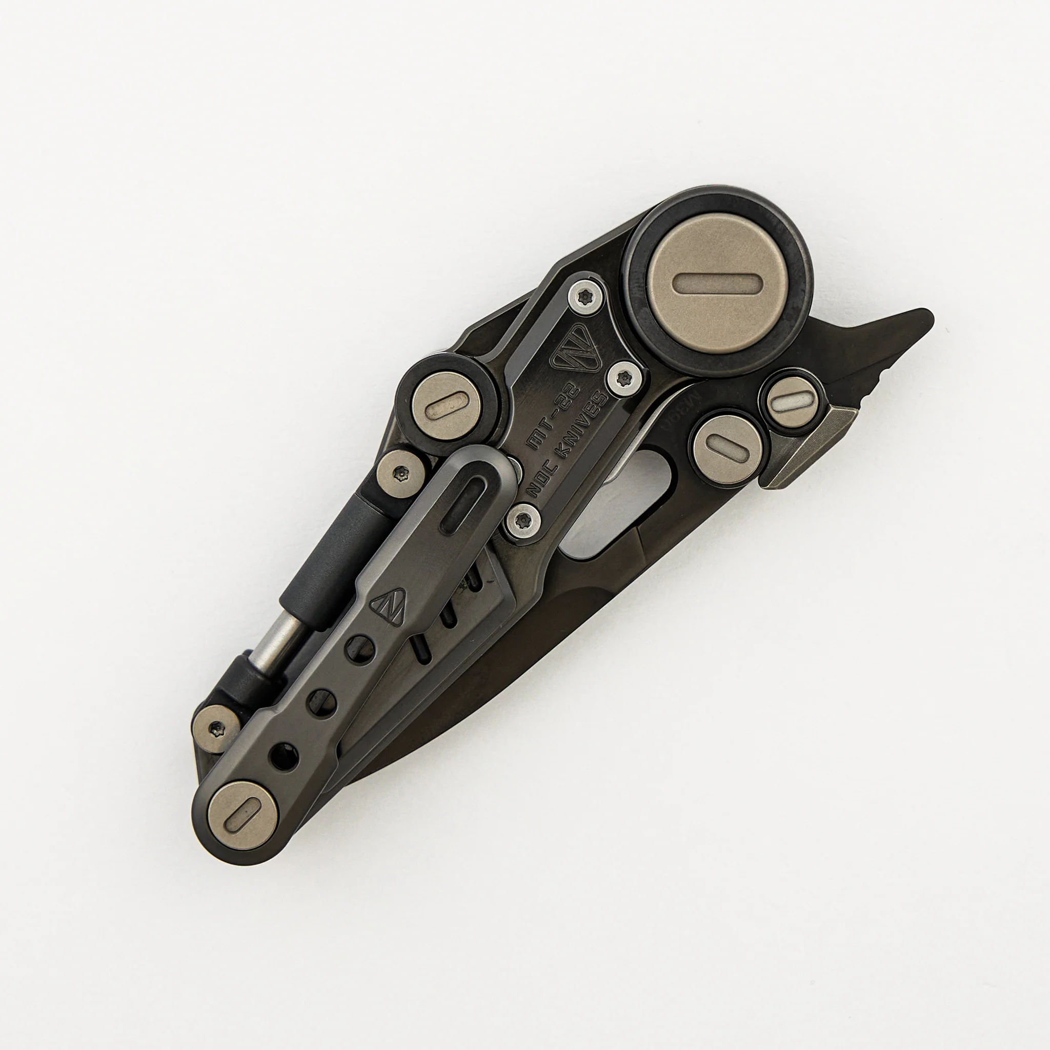 MT-22 Mini S-08 - Zirconium Handle - Black M390 Blade - Image 4