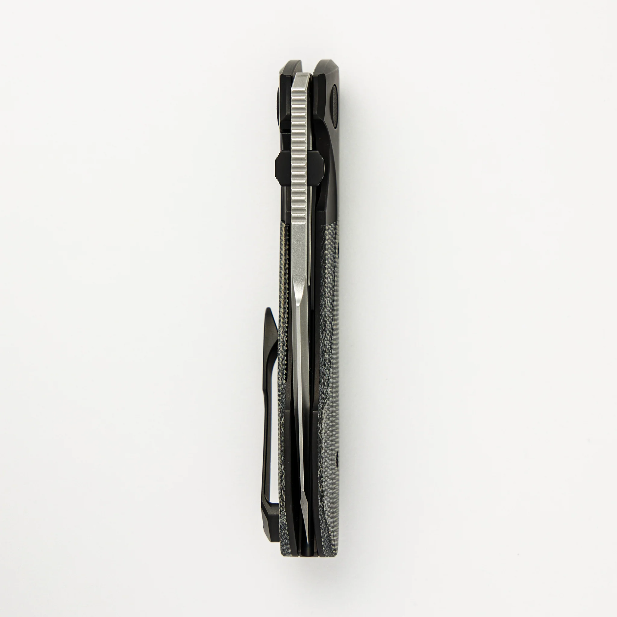 Voodoo - Black PVD/Light Stonewash Ti/Black Micarta Handle - Stonewashed M390 Blade - Image 5