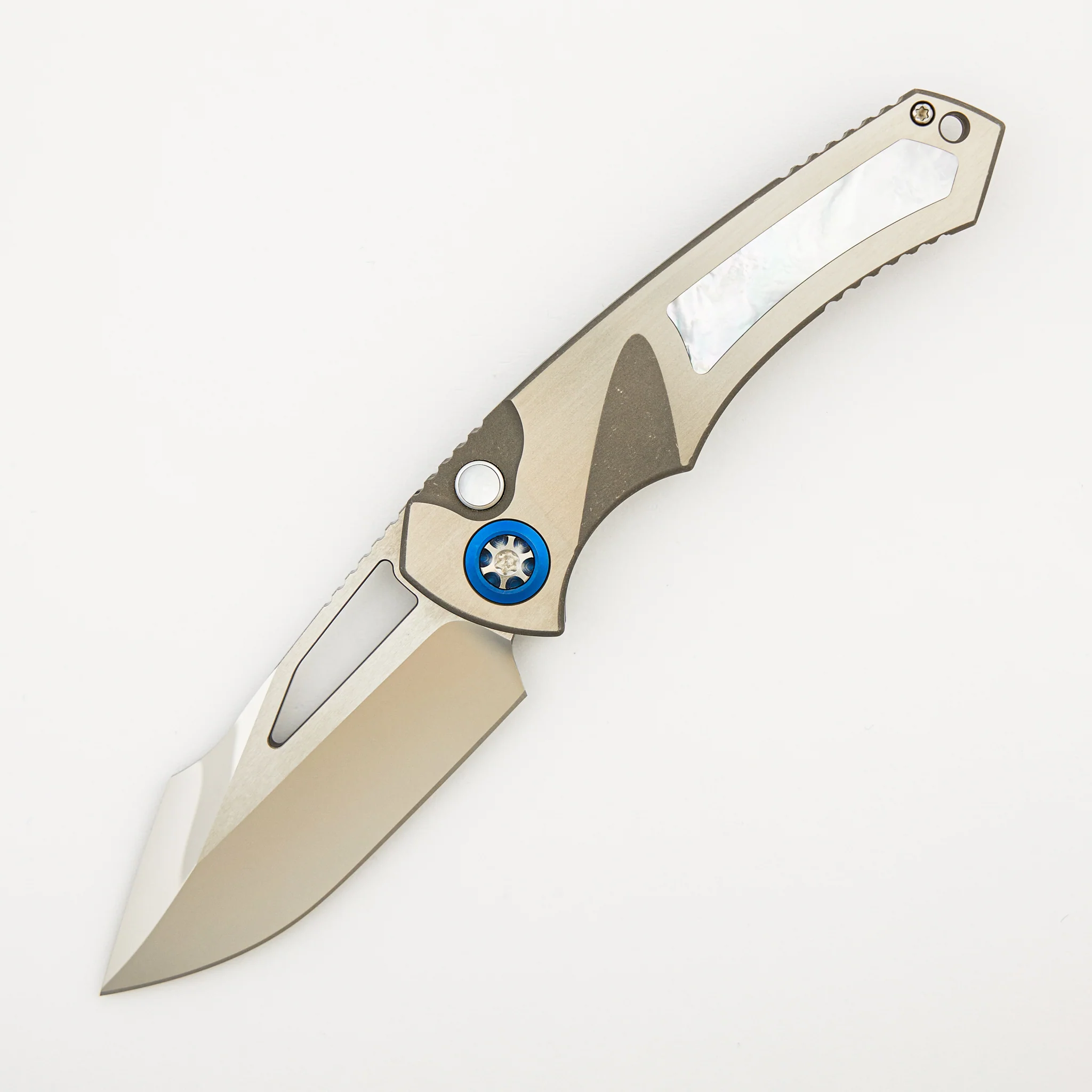 Pariah Manual - S/E Mirror Polish Hefted Titanium Chassis W/ MOP Inlays S/N 0023