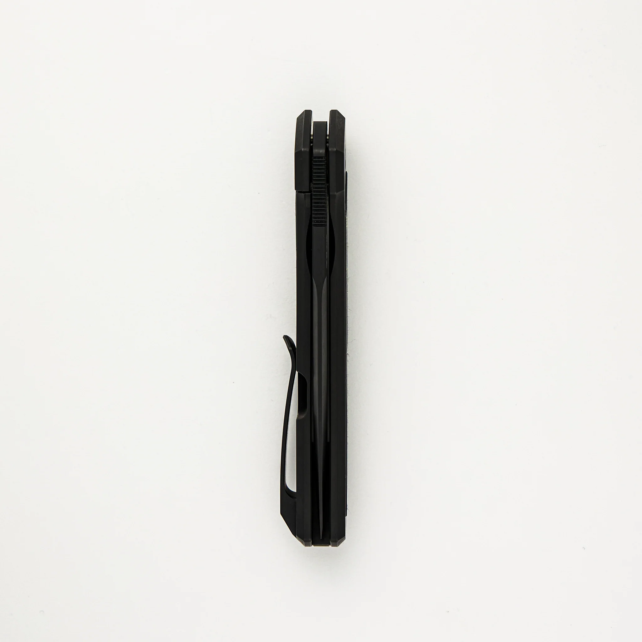 Cobra - Black PVD Titanium Handle W/ Black Dunes Carbon Fiber Inlays - Black PVD CPM-M4 Blade - Image 5