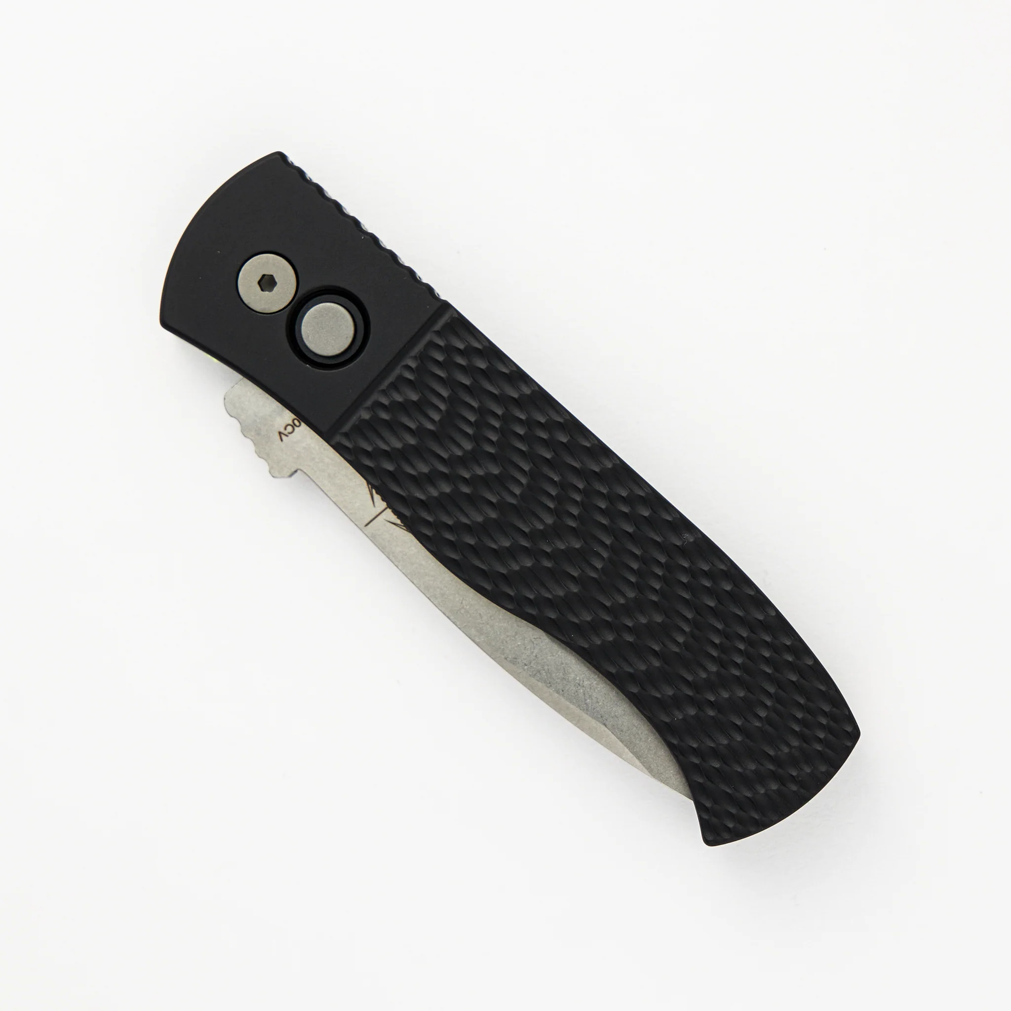 Emerson CQC7 Auto - Textured Black Handle - Stonewashed 20CV Spear Point Blade E7A05-20CV - Image 3