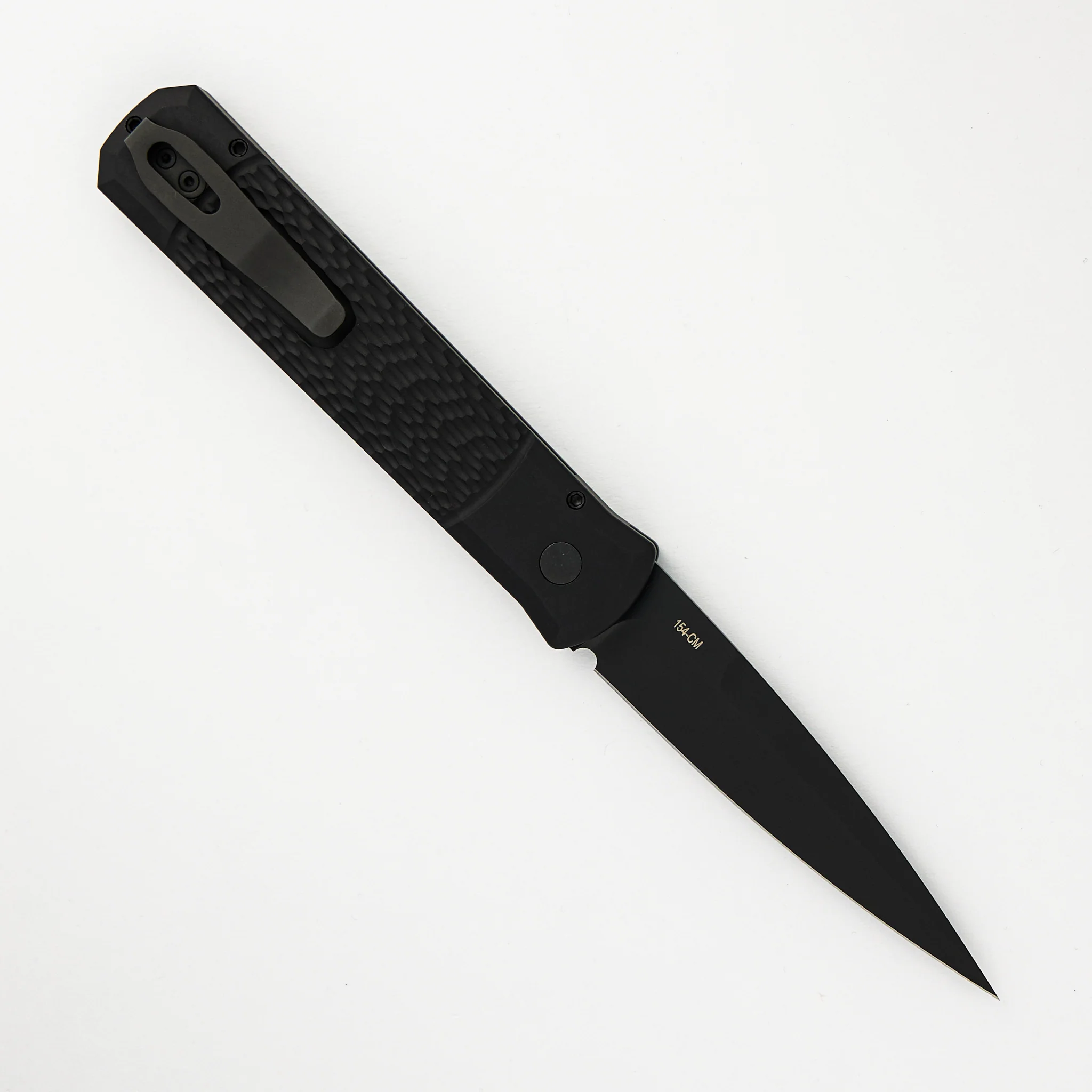 GODFATHER – Jigged Black Handle – Black DLC 154CM Plain Edge Blade 926-SWAT - Image 2