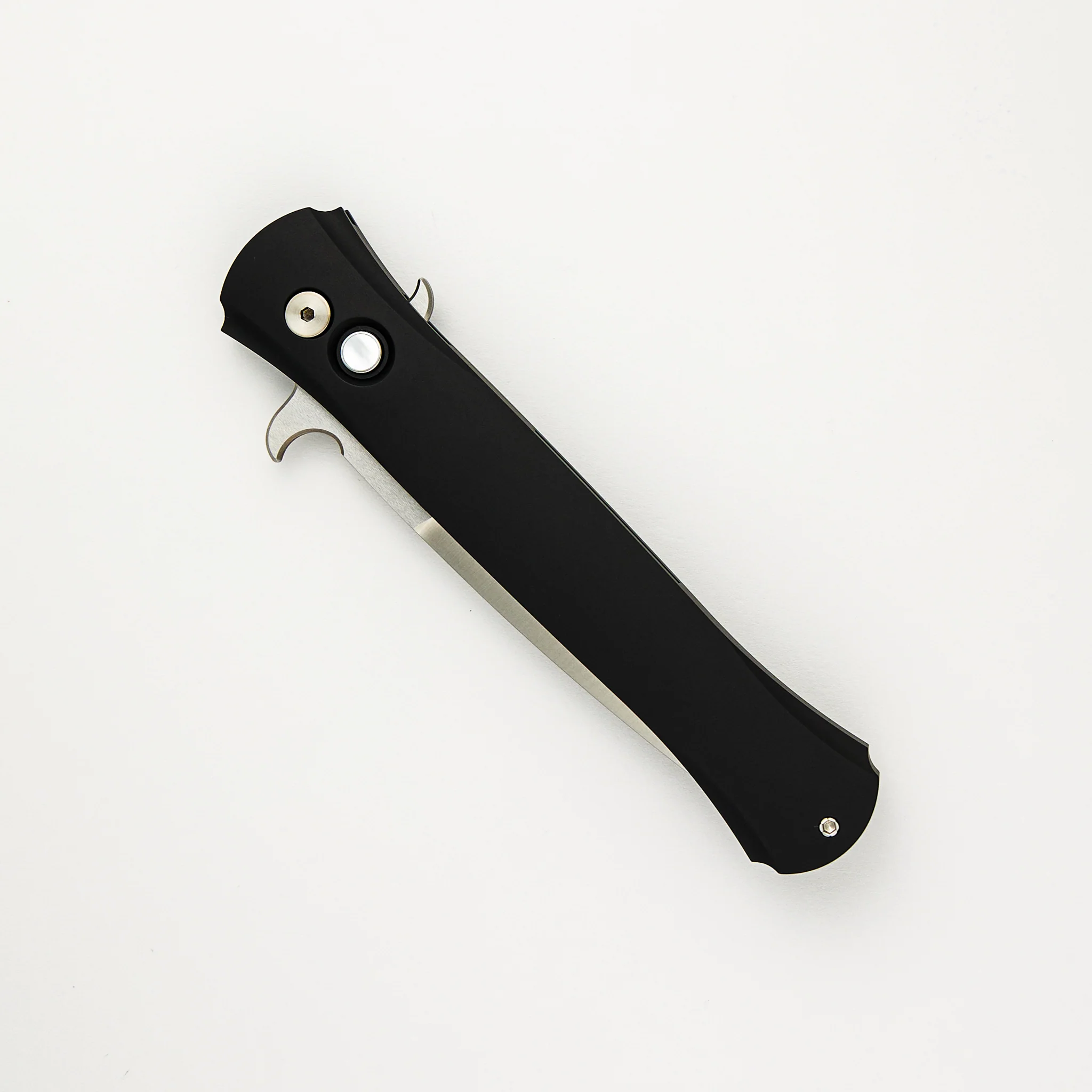 Large Don - 1921-MOP - Black Aluminum Handle - Satin Blade - Image 3