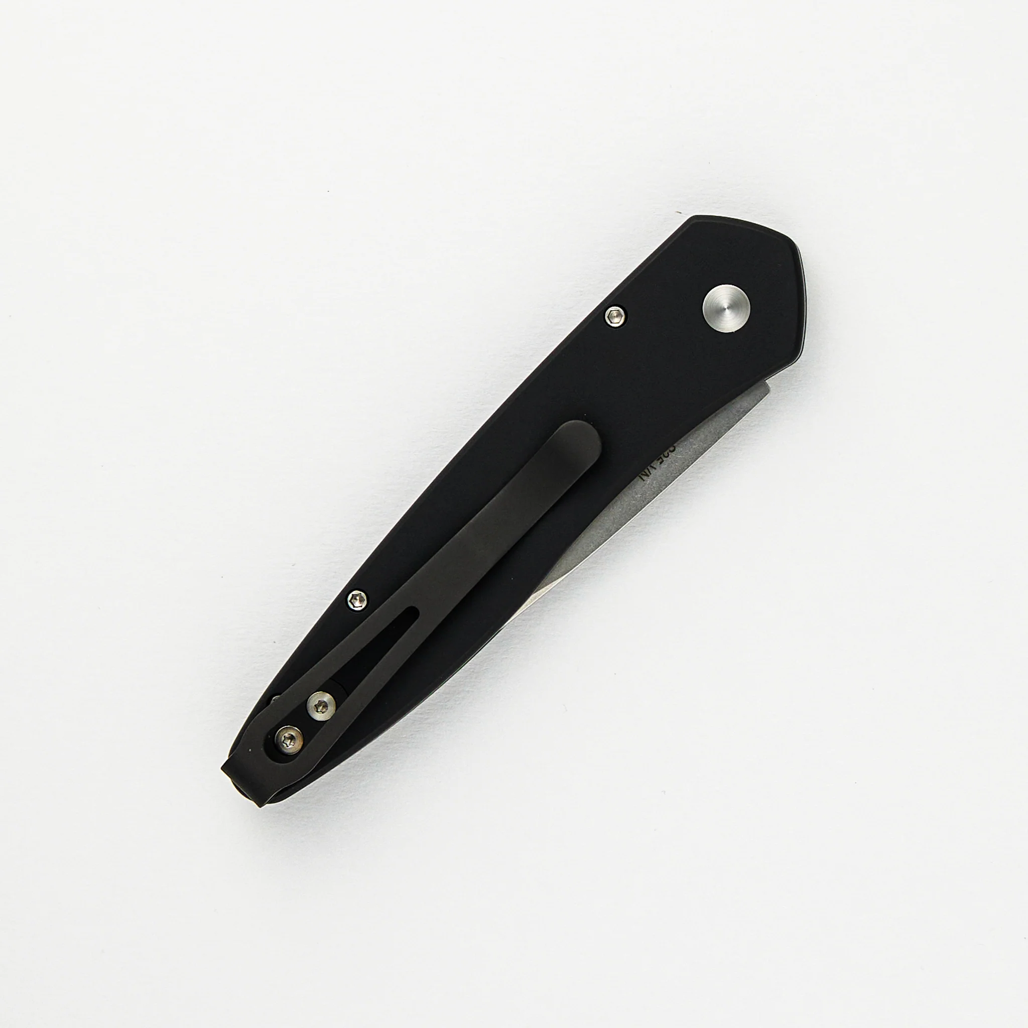 Newport – Black Aluminum Handle – Stonewash S35VN Blade 3405 - Image 4