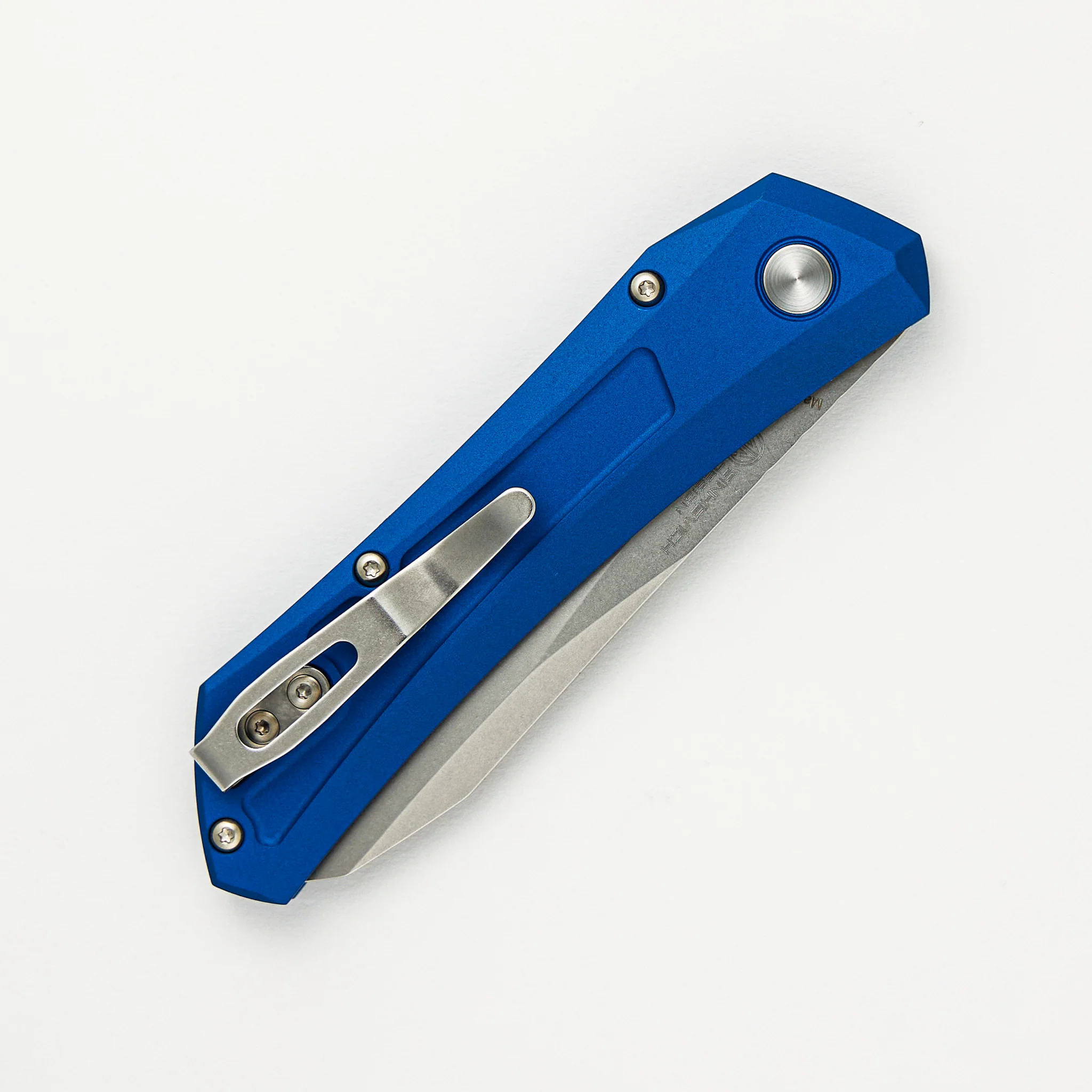 Oligarch - Blue Aluminum Handle - Stonwashed MagnaCut Blade 2024 CCKS Fall DS101-BLUE (Sinkevich Design) - Image 4