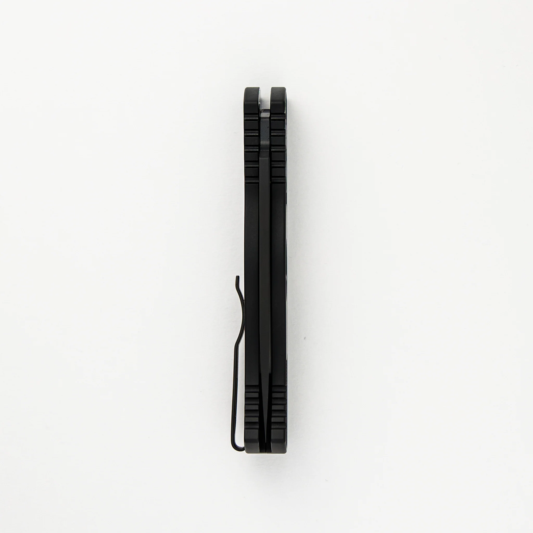 TR-2 Skull Blade Show 2024 - Black Handle, Shaw Sterling Silver Skull, MOP Button, Black MagnaCut Blade - Image 5