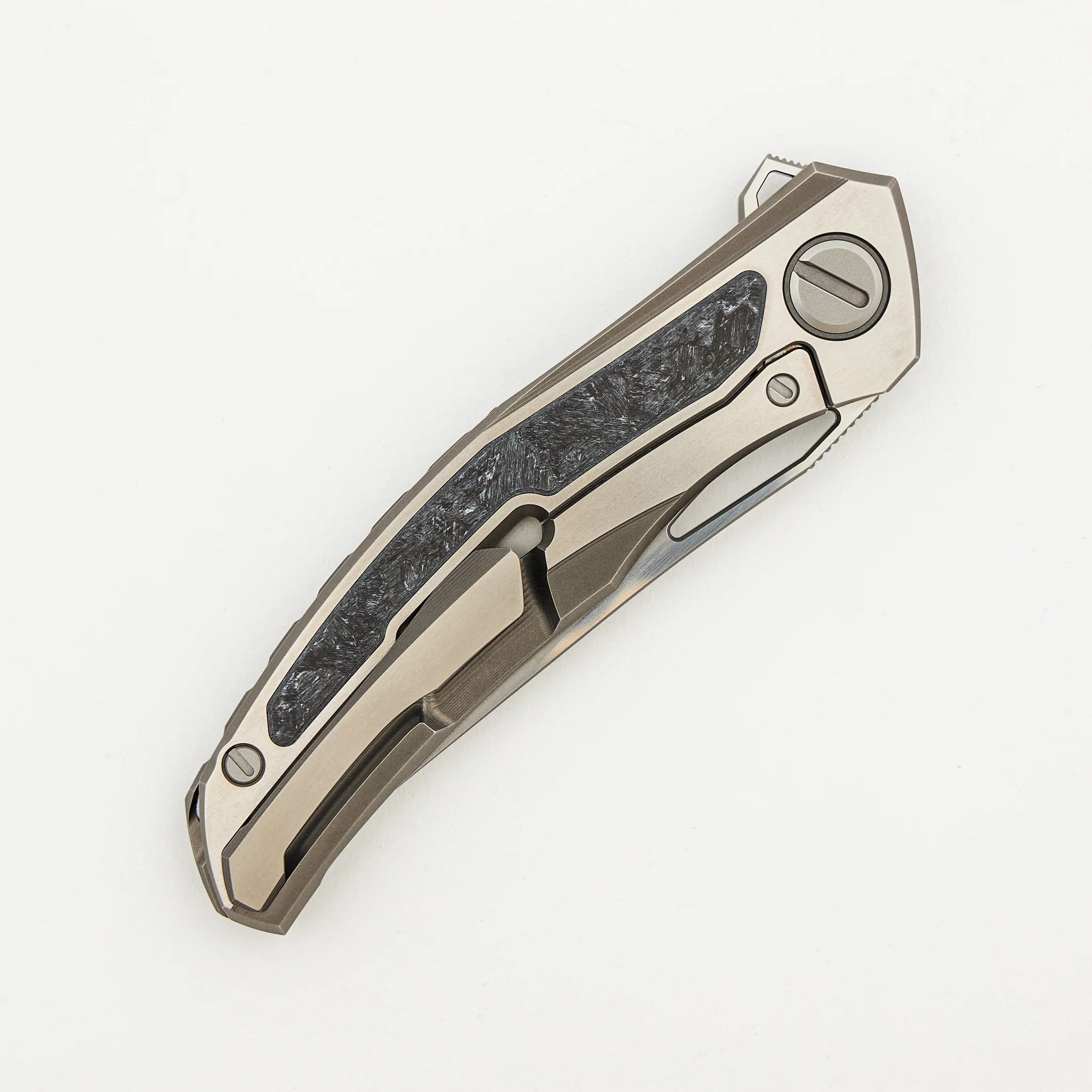 Quantum WKM - Titanium/White CarboTi Handle - S90V Blade - SRRBS - Image 4