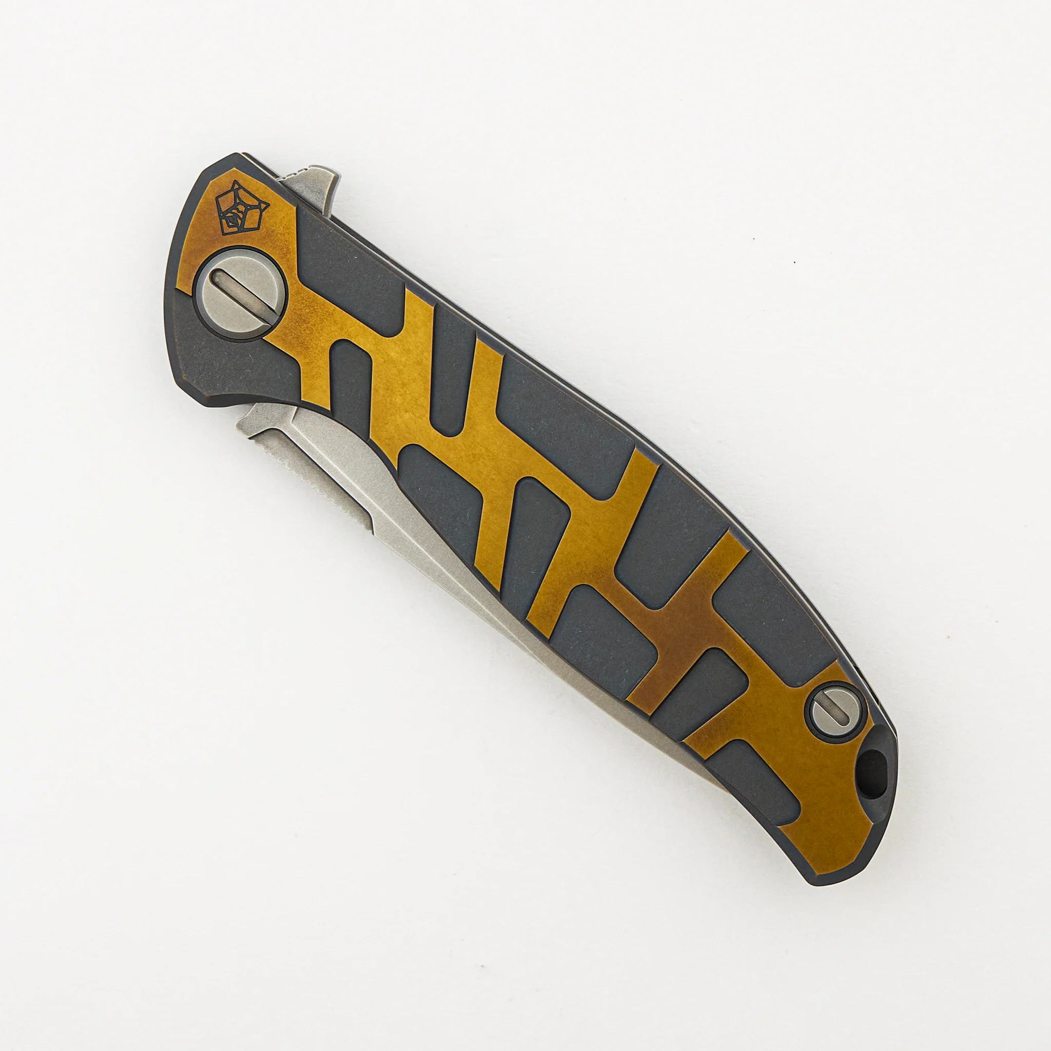R1 "Special Edition" F95 "T" Pattern - Satin Blue/Bronze Anodized Titanium Handle - S90V Blade - MRBS - Image 3
