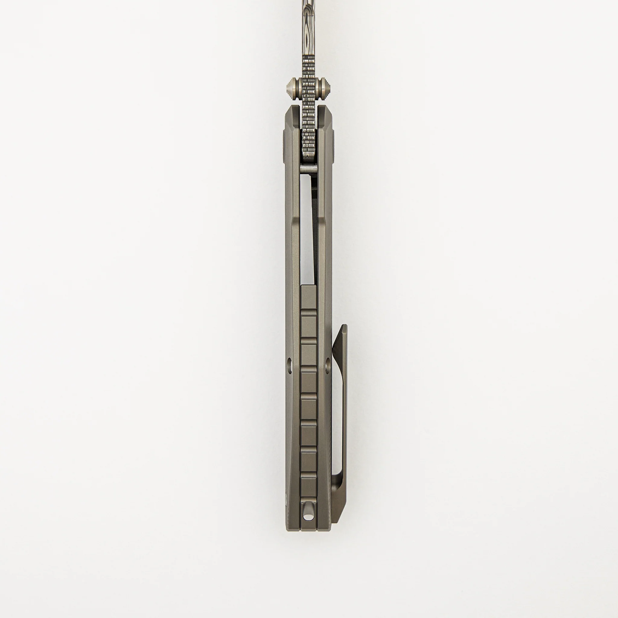 Raiden R2 - Milled Lines Titanium Glass Beadblast Handle - Hakkapella Damasteel Blade - Image 7