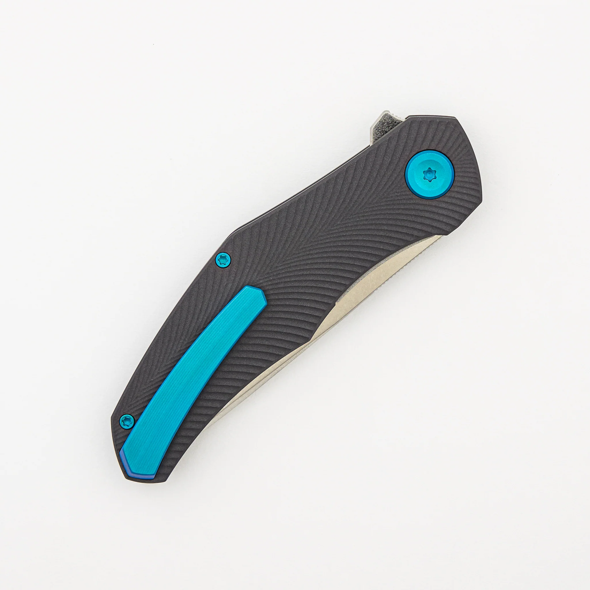 Renegade Liner Lock - Feather/Satin/Anodized Grey Titanium Handle - Stonewashed M390 Blade - Image 4