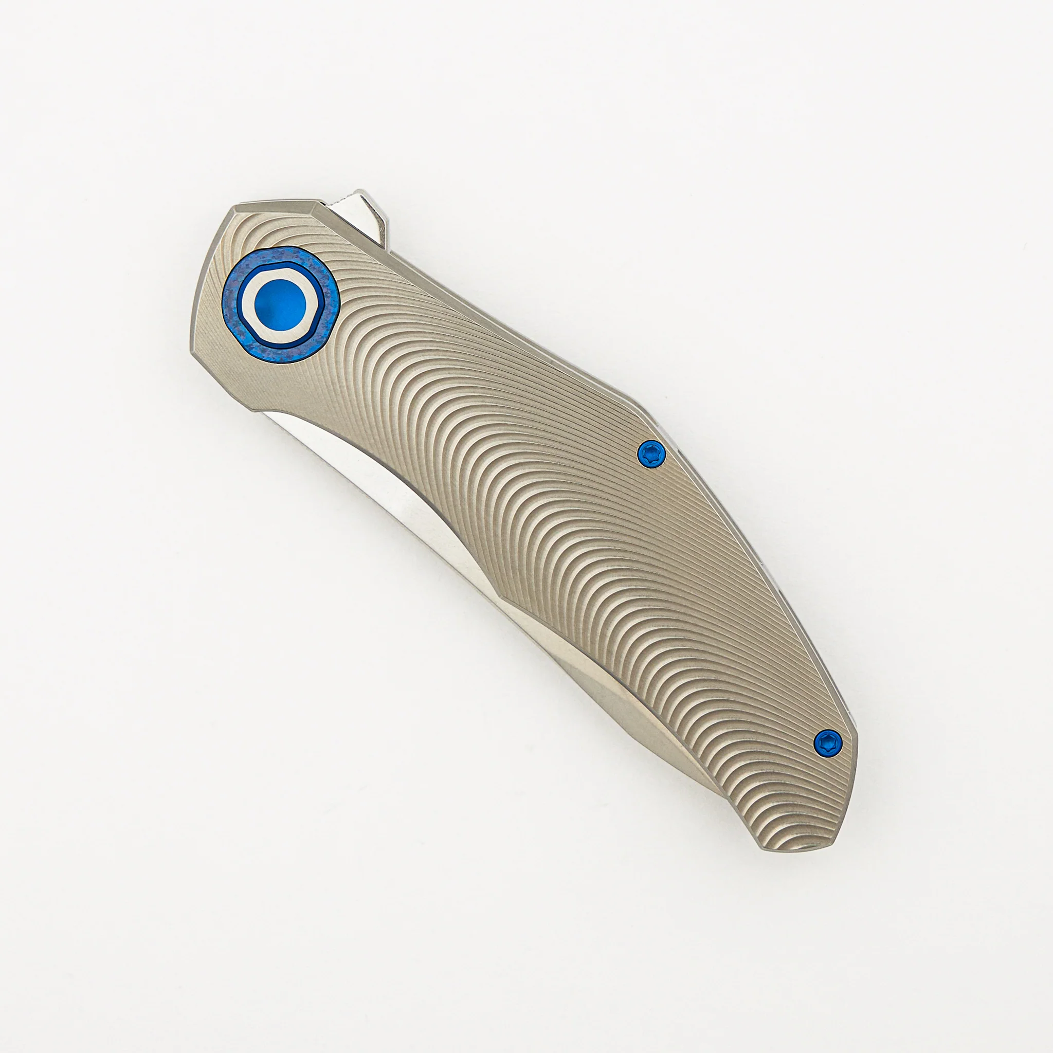 Renegade Liner Lock - Ridgeback/Burnished Titanium Handle - Stonewashed M390 Blade - Image 3