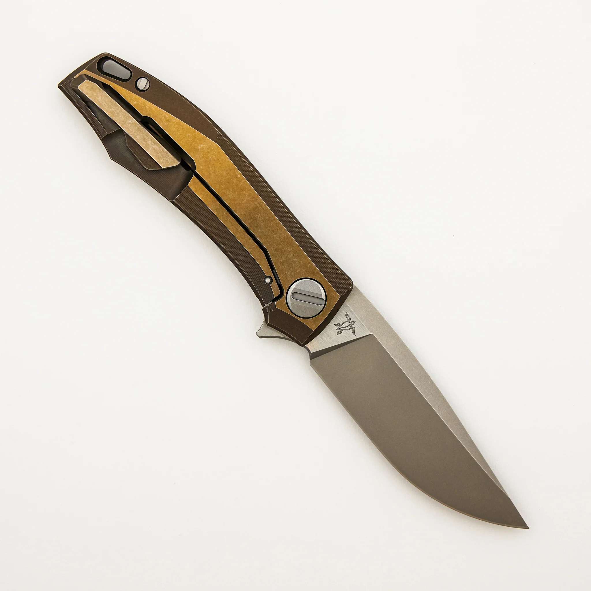 RKMP B - M398 Blade - Bronze Titanium Handle - SRRBS (Charles Marlowe Design) - Image 2