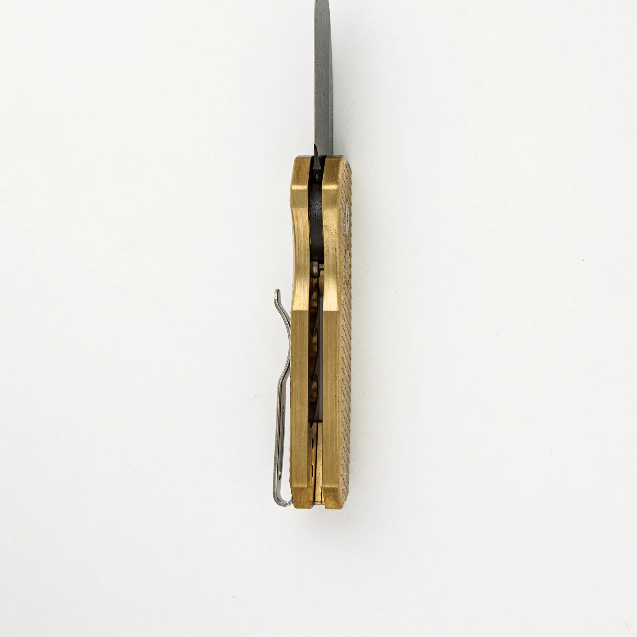 Runt 5 Limited - Machined Dragon Scale Bronze AL Handle – Chad Nichols Wharncliffe Blade - Image 6