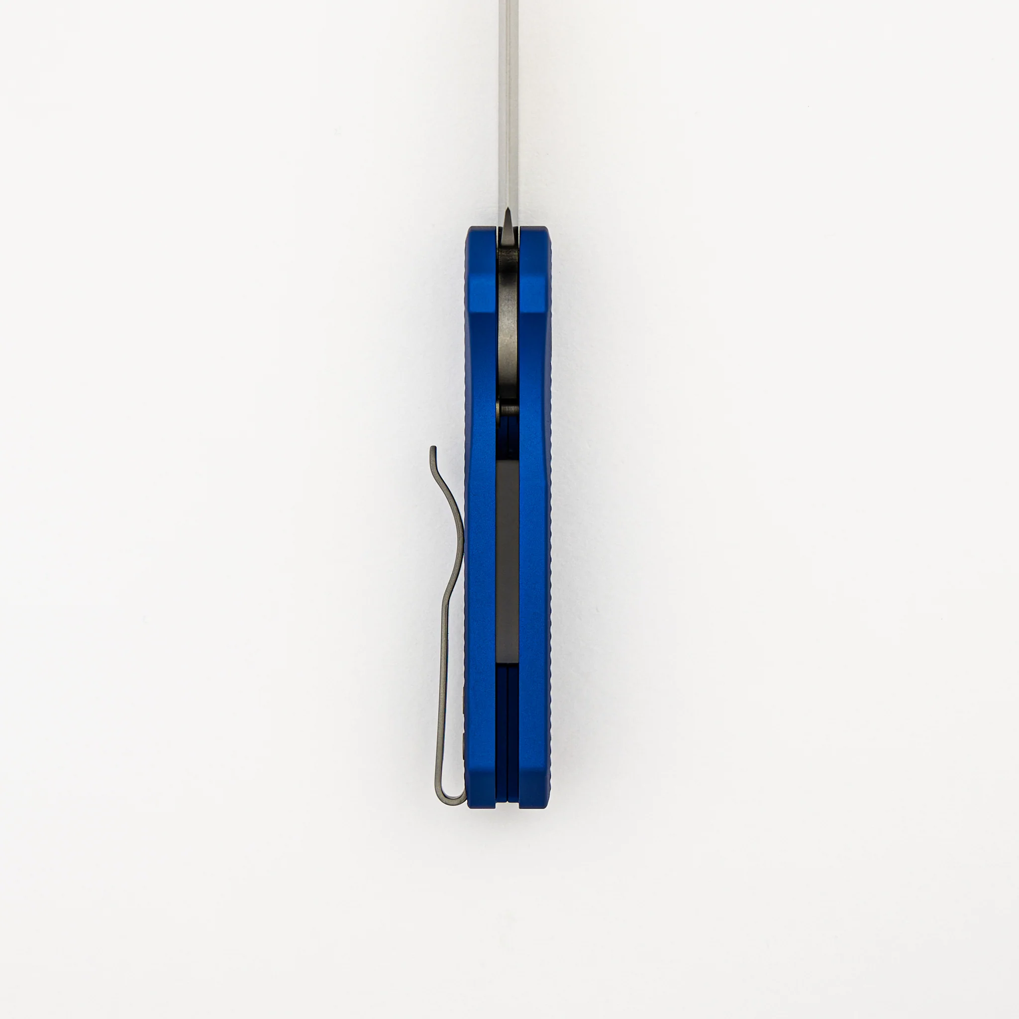 Runt 5 - Textured Blue Aluminum Handle - Stonewash 20-CV Reverse Tanto Blade - R5205-BLUE - Image 6