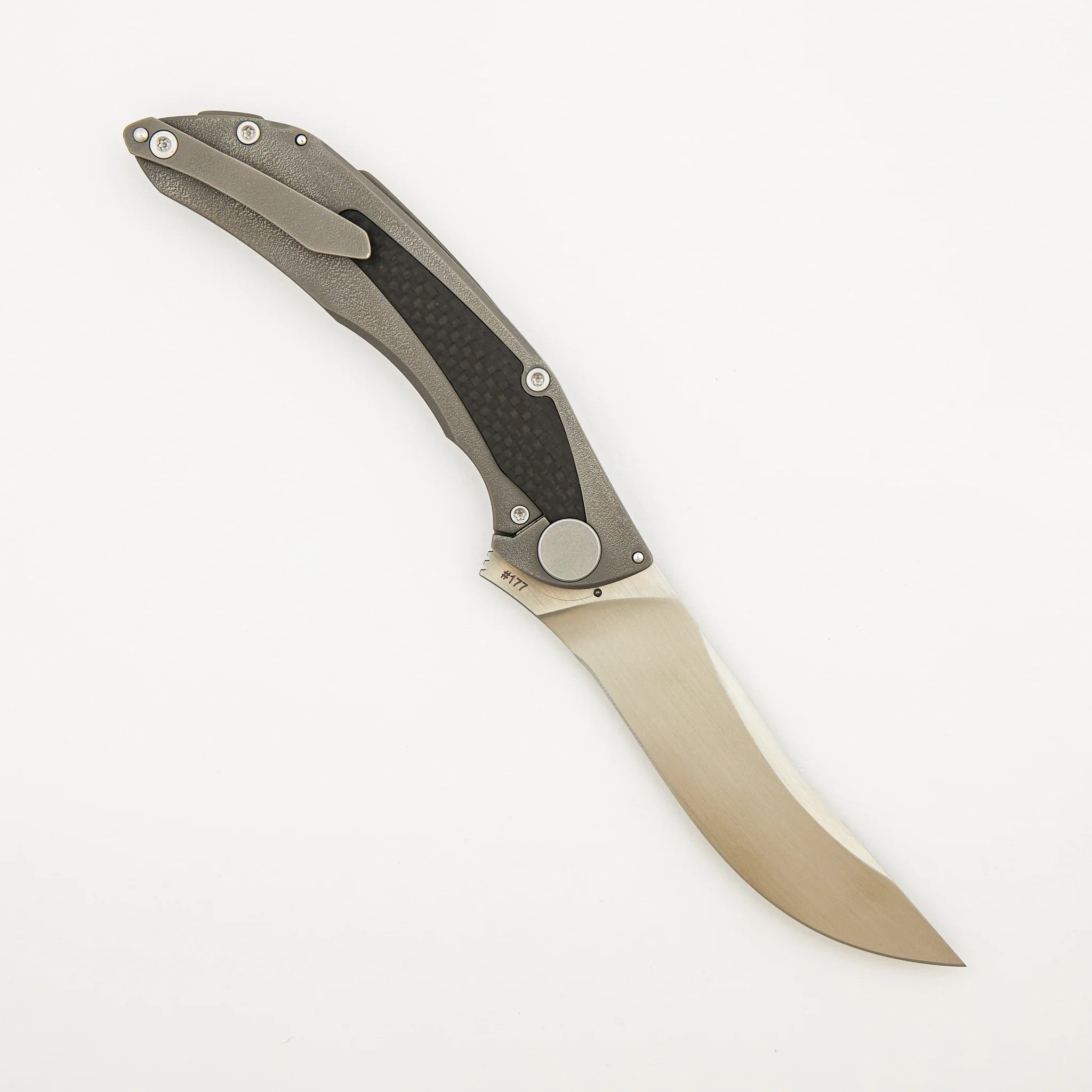Sablya - M390 Blade - Titanium/Carbon Fiber Handle (A. Konygin Design) - Image 2