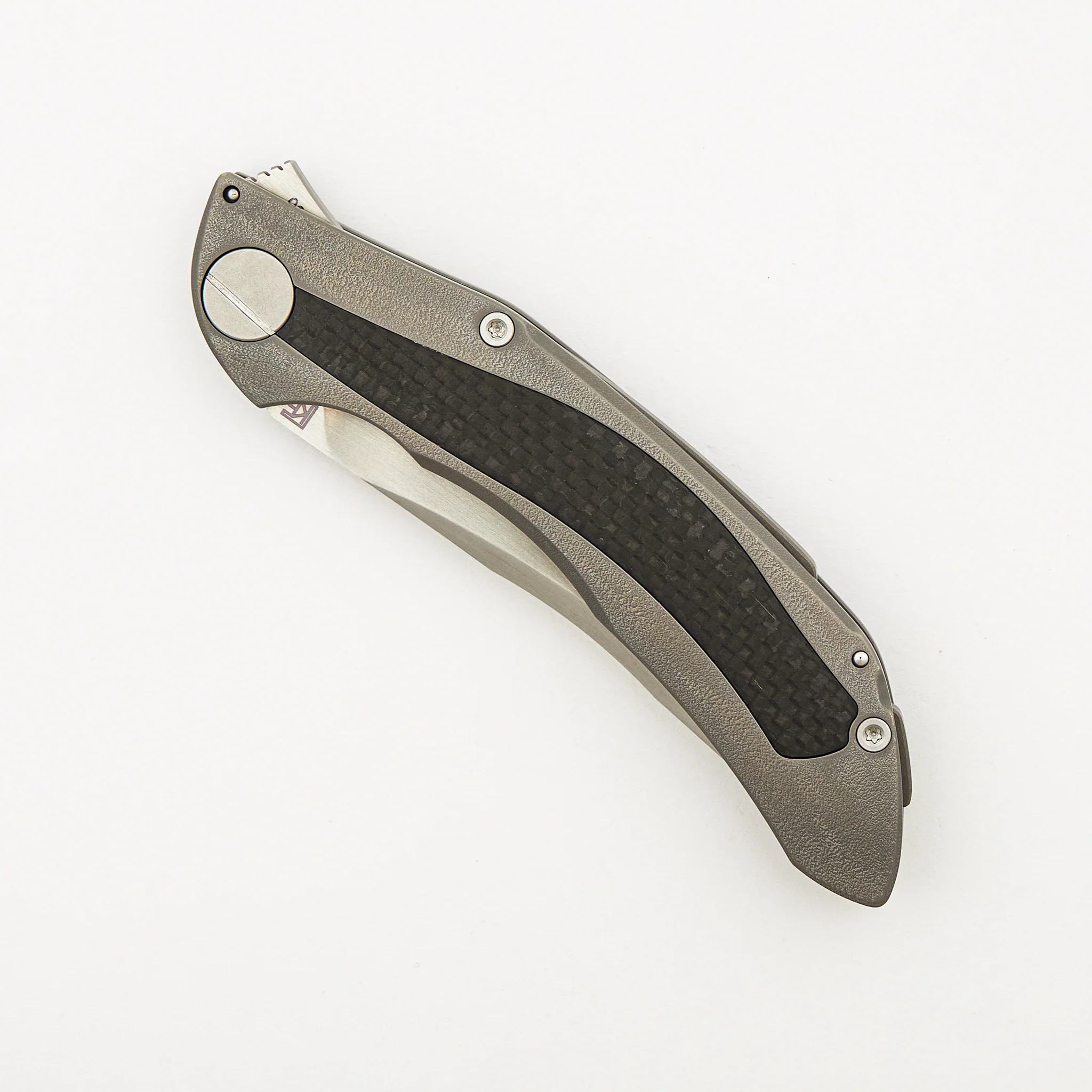 Sablya - M390 Blade - Titanium/Carbon Fiber Handle (A. Konygin Design) - Image 3
