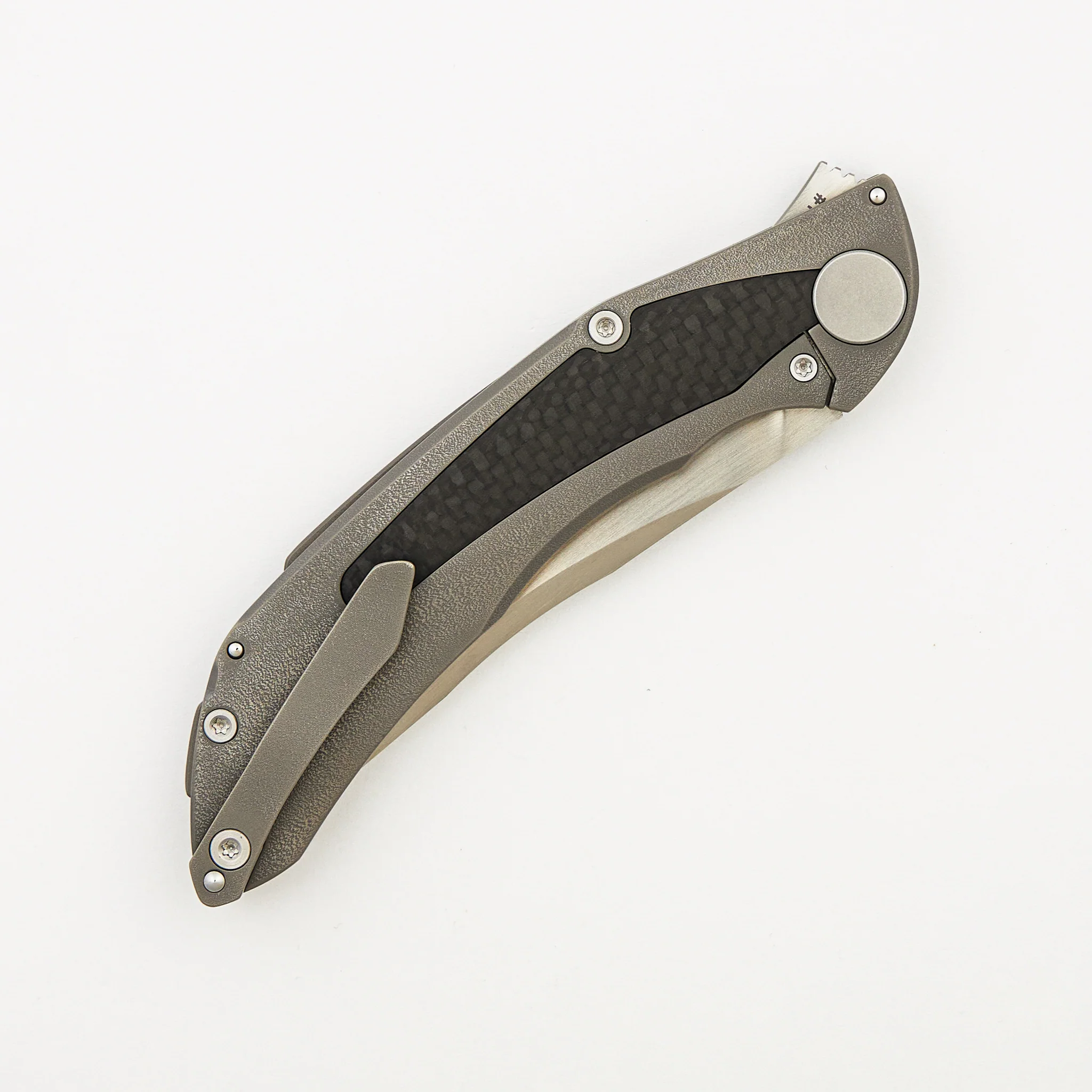 Sablya - M390 Blade - Titanium/Carbon Fiber Handle (A. Konygin Design) - Image 4