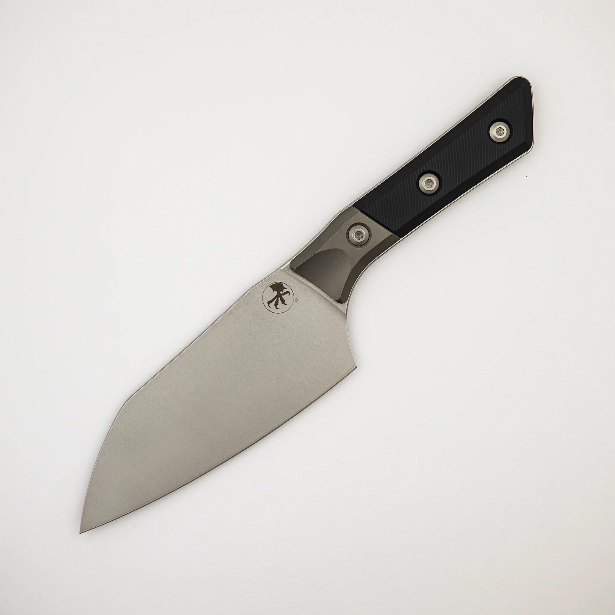 Santoku 6" - G10 Black - Bead Blast Bolster - Stonewash Standard - 3200B-10 BK