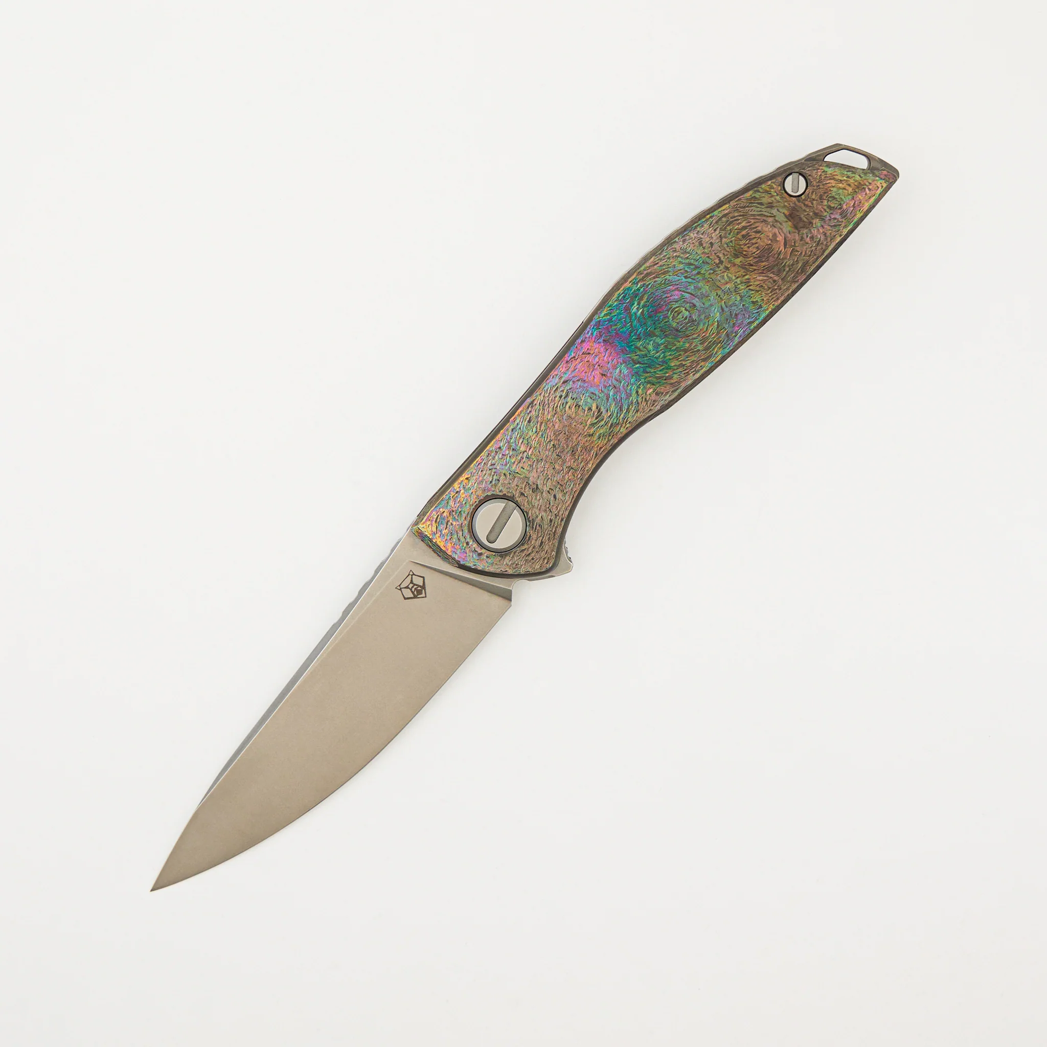 Sharknivco Finish NeOn "Avocado" - Titanium Handle - M390 Blade - MRBS - Completed - Image 2