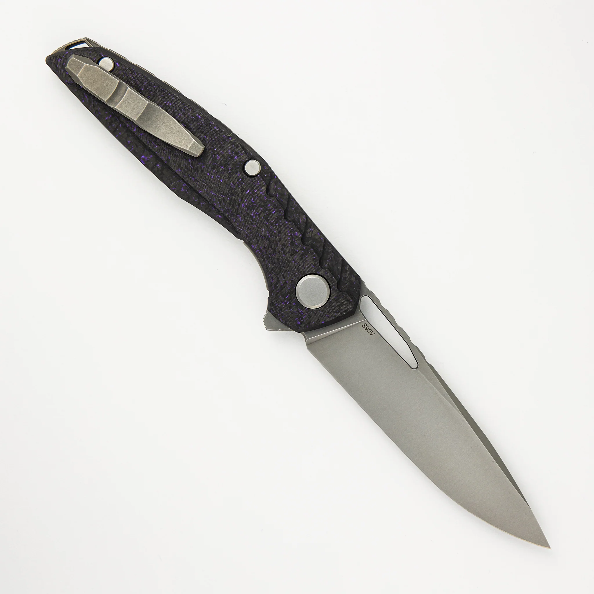111 Gen 5.1 - S90V Blade - Purple Carbon Fiber Handle - MRBS - Image 2